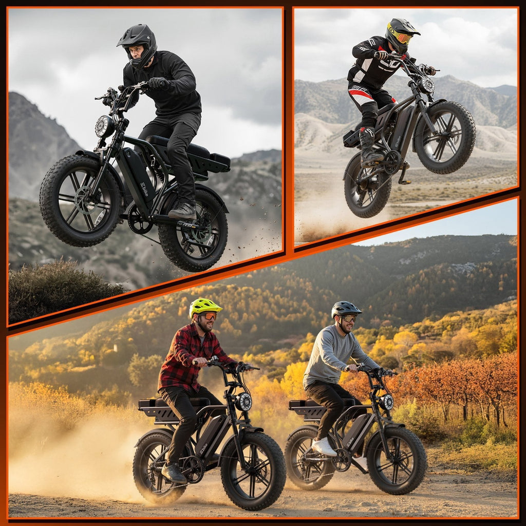 TST Electric Bike for Adults, 750W Peak 1500W Motor, 20x4 Fat Tire E Bicycle, E Mountain Bike, 48V/15AH UL2849, App Control