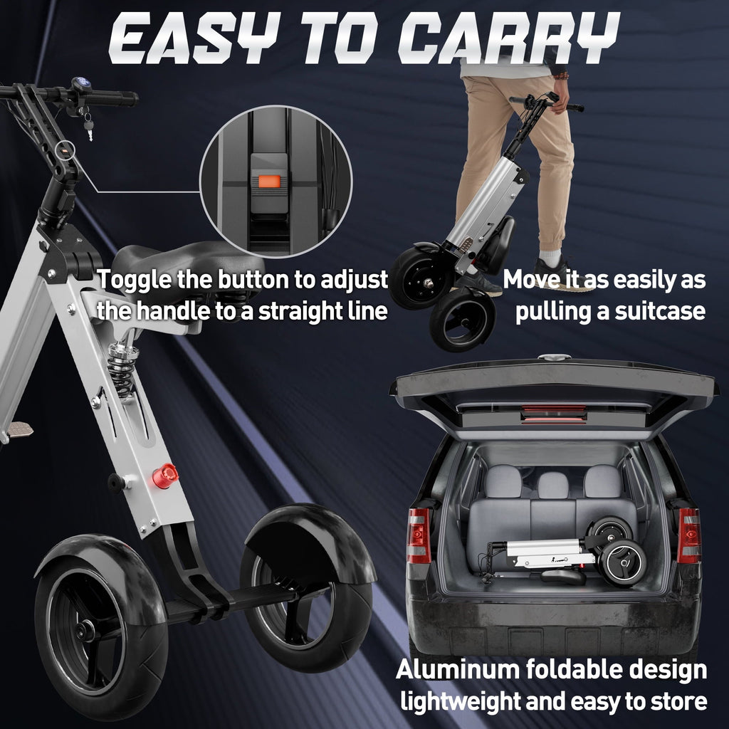 Skeri Electric Scooter Bike for Adults, 26x4 Fat Tire Full Suspension E-Mountain Bicycle,750W (Peak 1200) Motor 48V 20Ah 7-Speed Ebike UL2849
