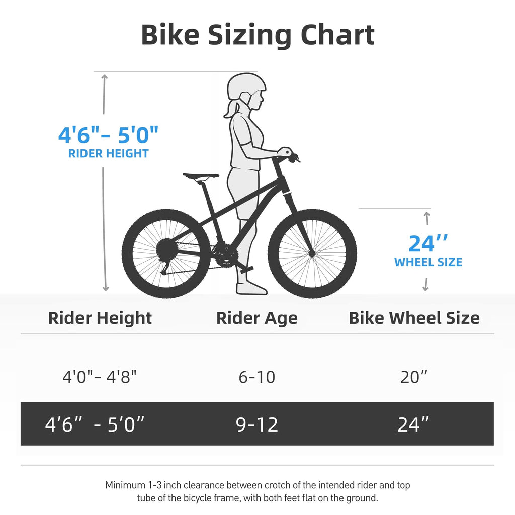 JOYSTAR Lubbock 20 24 Inch Kids Bike for Boys & Girls Ages 7-12 Years Hardtail Mountain Bike for Kids with 1-Speed/7-Speed Drivetrain, White Wall Knobby Tires, Kids' Bicycle