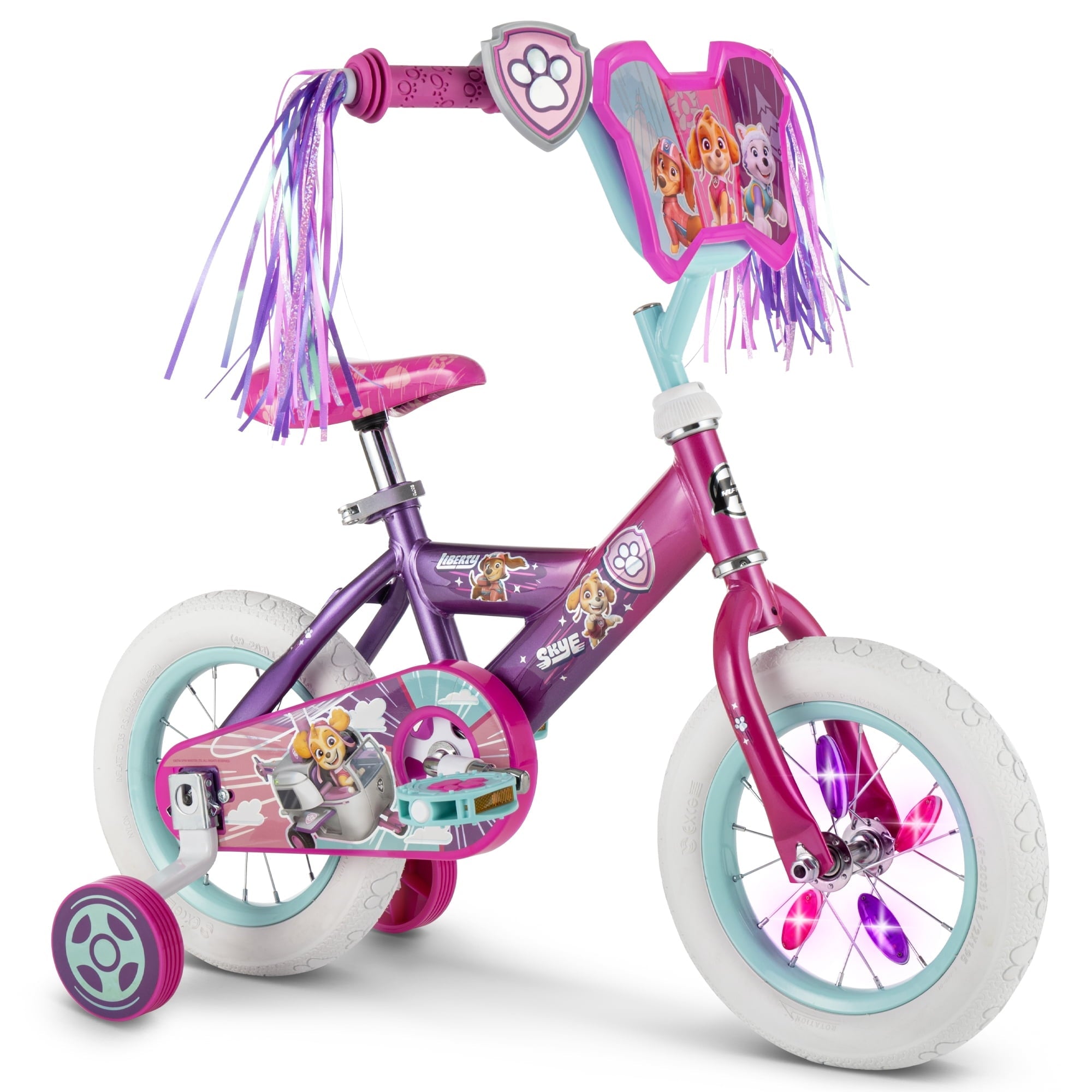 Huffy 12 Paw Patrol Kids' Bike, Fits Riders 37 - 42, Pink, Youth, Girl's