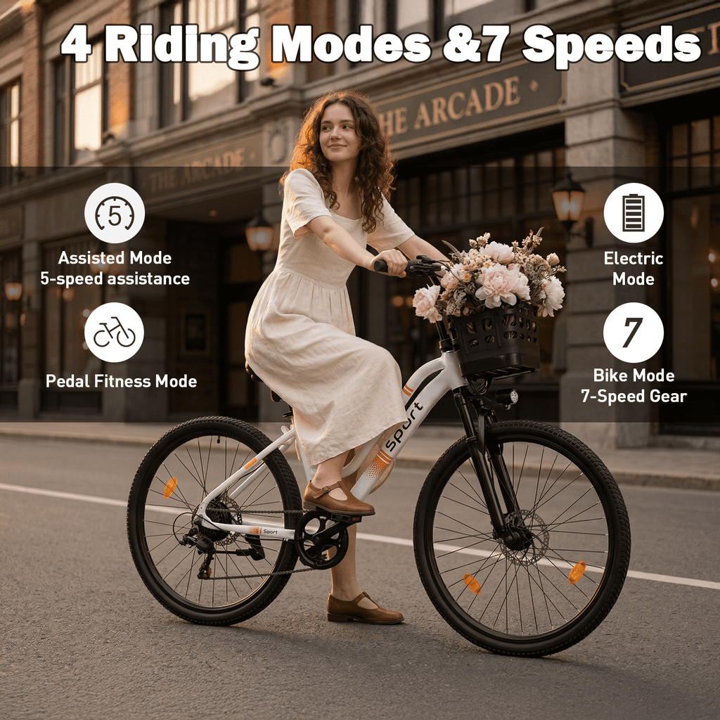 BroPath Electric Bike for Adults, Ebike, Electric Bicycle with 576WH Removable Battery,14 Folding Ebike, 21MPH,20+ Miles(MAX),500W High Motor,Multi-Shock Absorption,Commuting Mini E Bikes,UL2849
