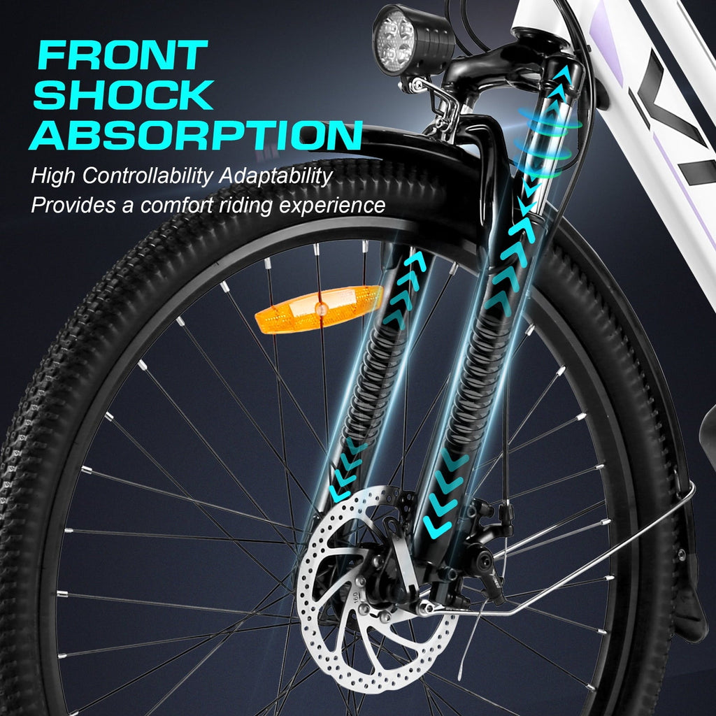 Vivi Electric Bike 26 City Commuter Electric Bike 48V 500W Step-Through Electric Bike 19.8MPH Electric Cruiser Bike Beach Bike with Cruise Control, UL2849 Certified