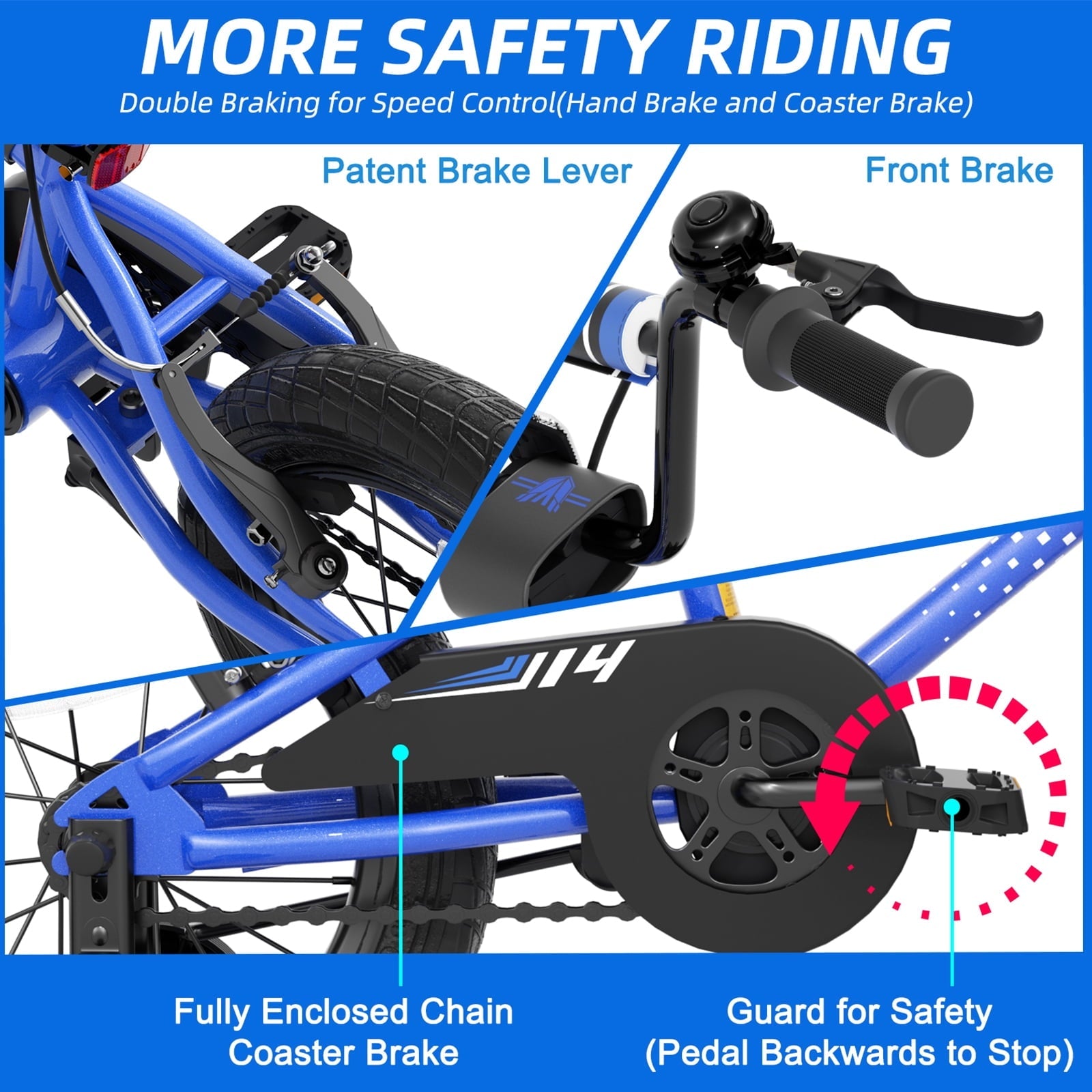 XJD BMX Style Kids Bike for 2-8 Years Old Boys Girls Toddlers 12 14 16 Inches Bicycle with Training Wheels Coaster Brake