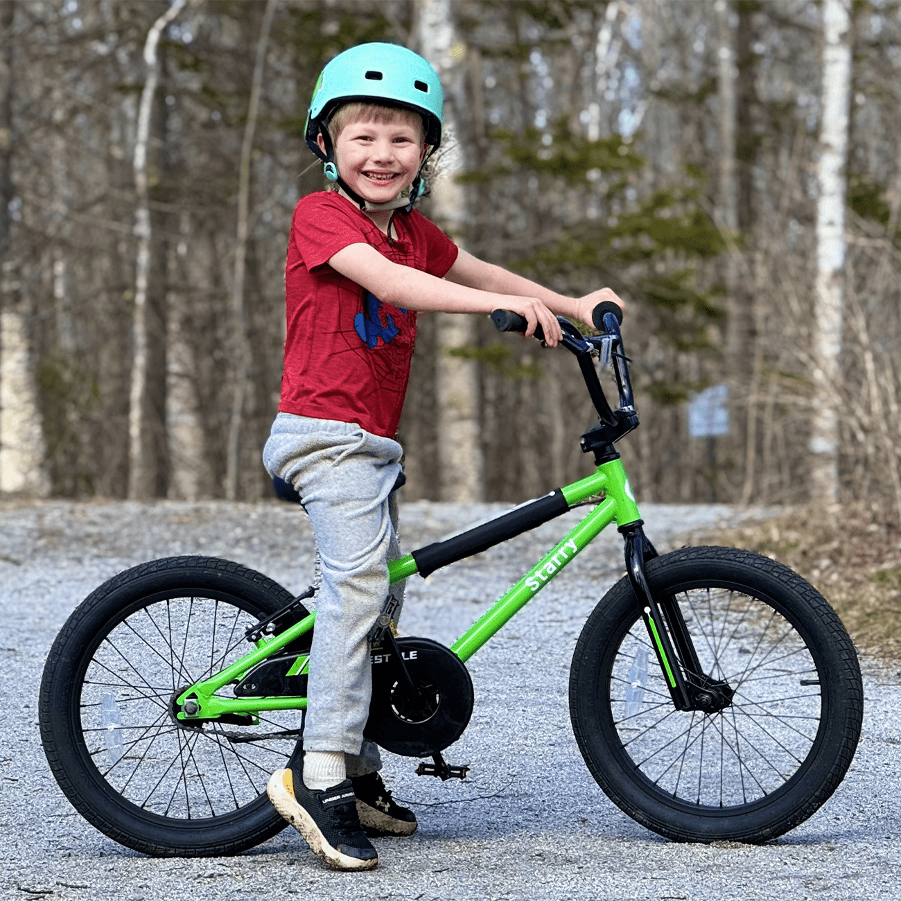 Glerc 16 Inch Little Kids Bike for Over 4 Years Old Boys Girls Youth BMX Style Bicycle with Training Wheels Coaster & Rear V Brake, Black