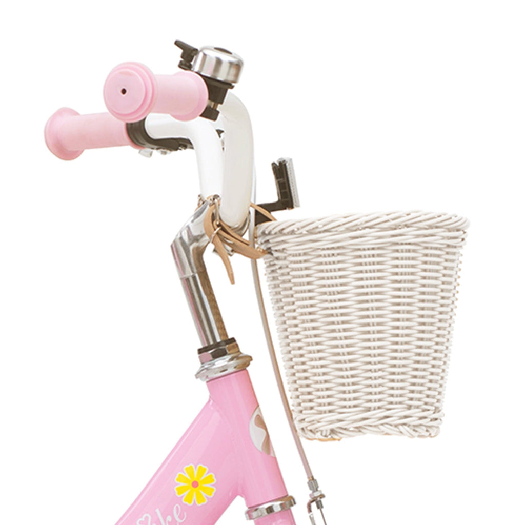 ACEGER 14 Inch Girls Bike with Basket, Training Wheels, Doll Seat, Purple Kids Bicycle for Ages 3-5