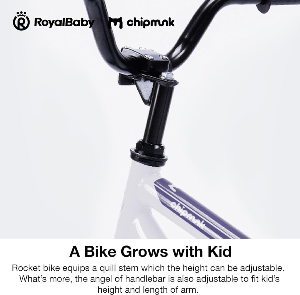 RoyalBaby Rocket Kids 14-Inch BMX Training Wheel Bicycle,Blue