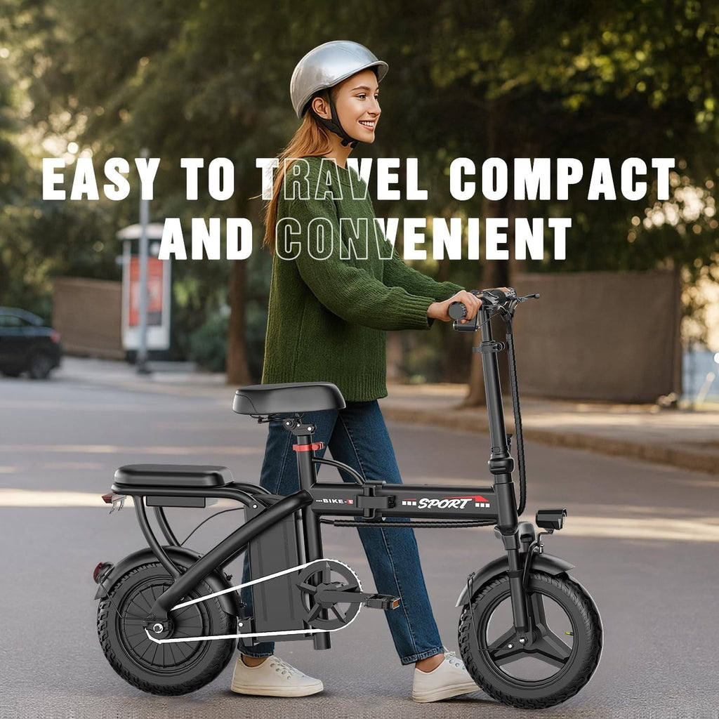Electric Bike for Adults, 48V 10AH Removable Battery, 20MPH 25Miles Commuting Ebikes for Women Men, 500W Brushless Motor