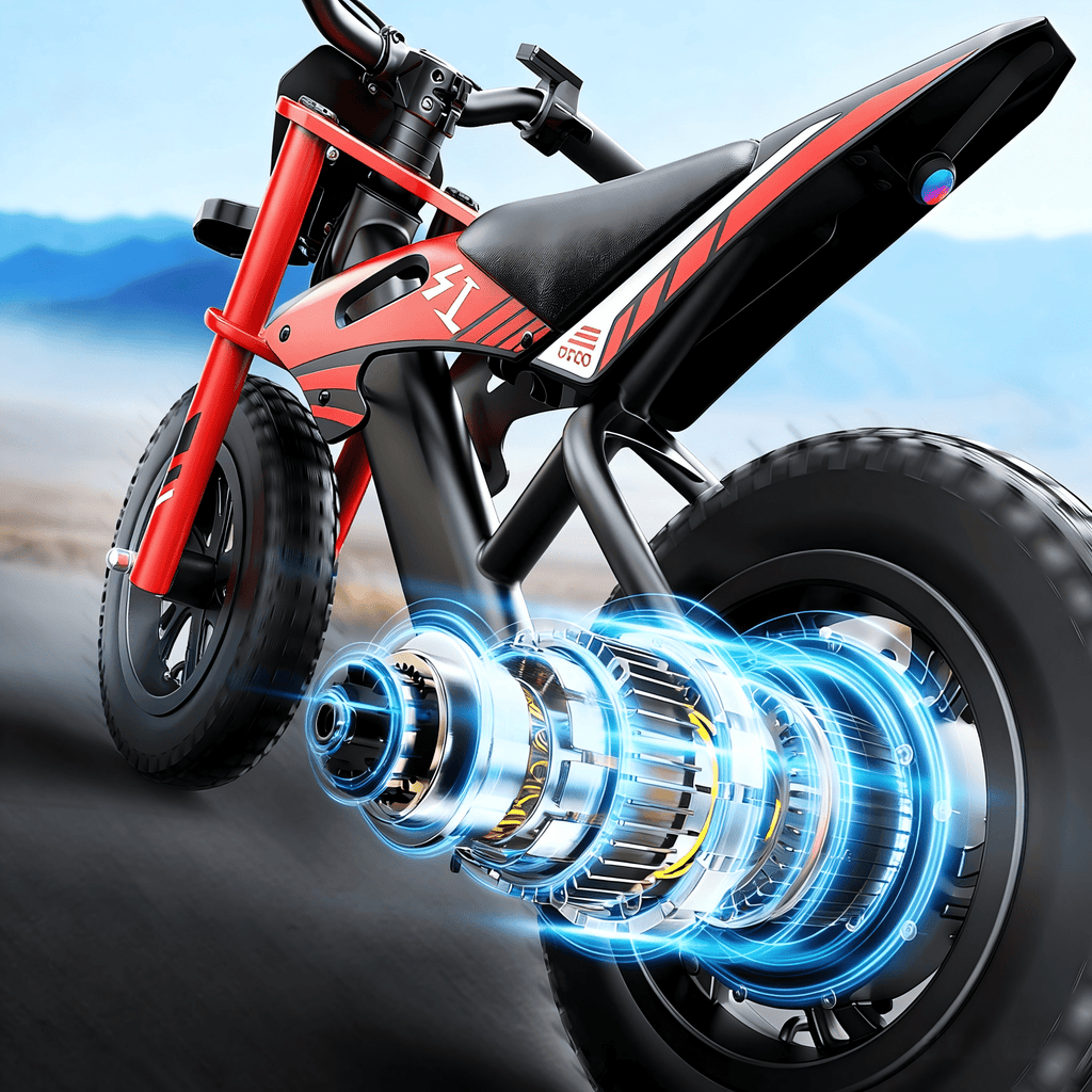 MIHOVER 21.6V Electric Bike for Kids 12, 200W Electric Banlance Bike Ages 5-8 Years Old, Electric Motorcycle Max 10MPH with LED Display, Beginners Friendly - Blue