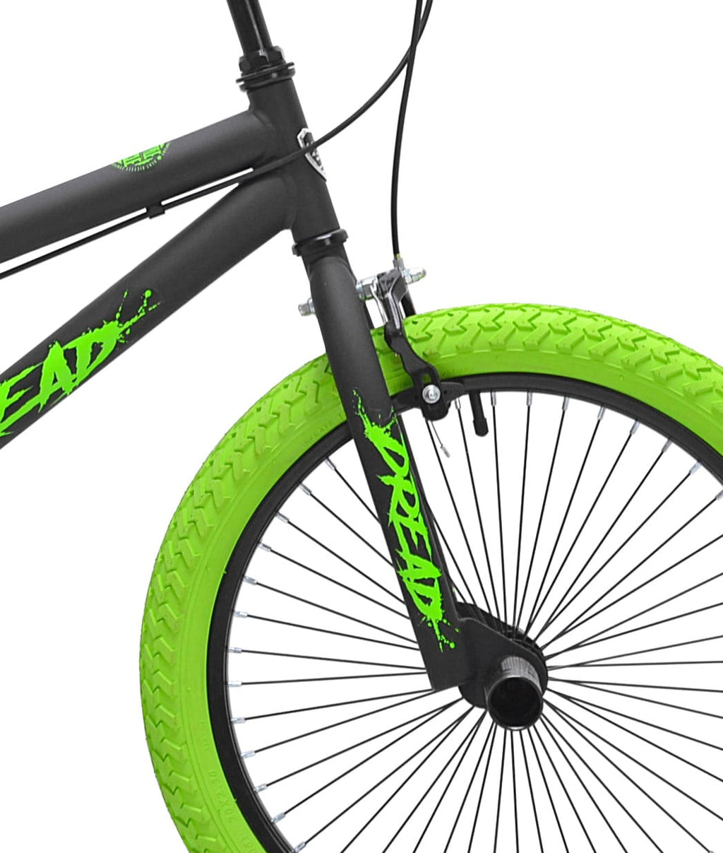 20 Kent Bicycle Dread BMX Bicycle, Fits Rider 4'2-5, Green/Black, Child, Unisex