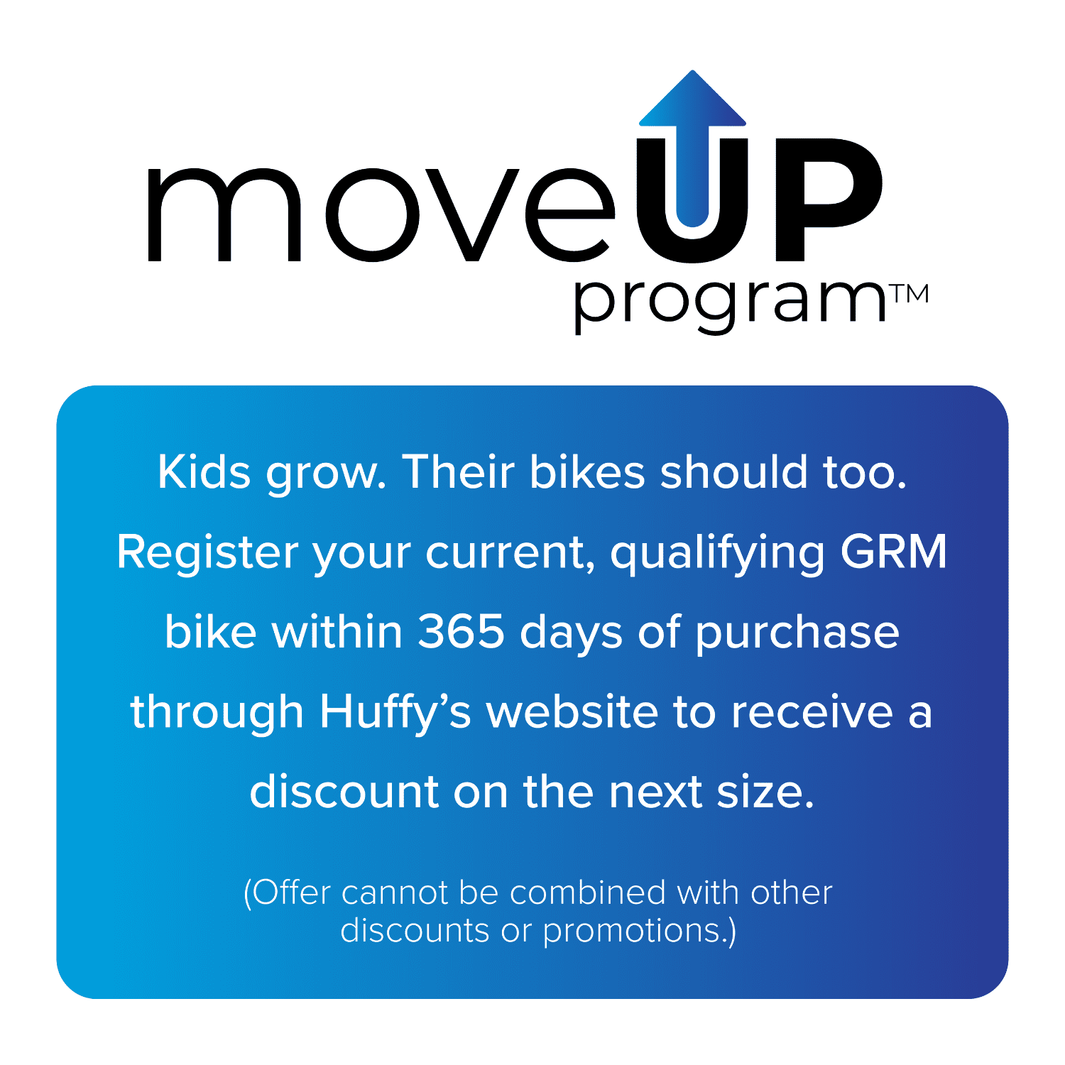 Huffy 20-Inch GRM Kids' Bike, Perfect Fit Frame for a Natural Riding Position, Dual Braking System for Confident Control, Full Chainguard for Safety, Fits Riders 45–52 Tall, Blue