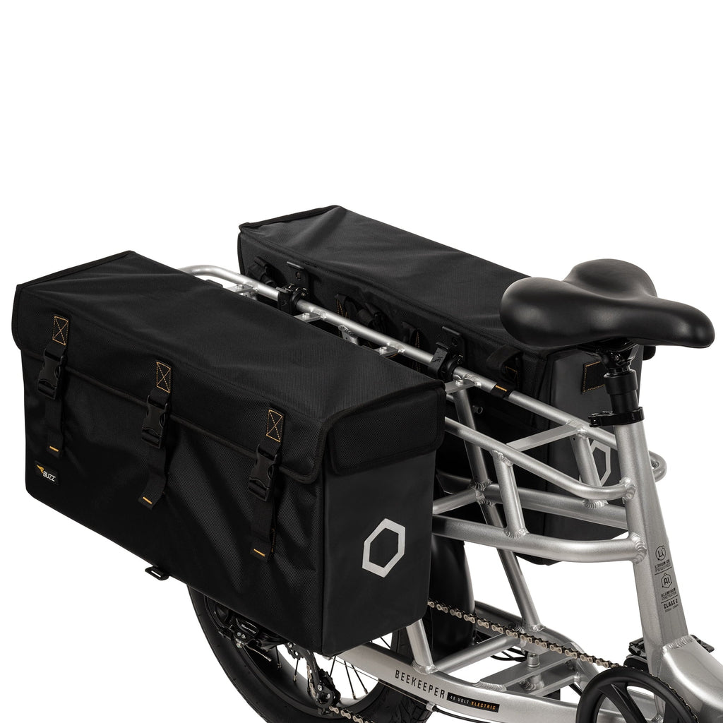 Buzz 24 Beekeeper 48V Electric Cargo Bike, Fits Riders 60+, Silver, Adult, Unisex