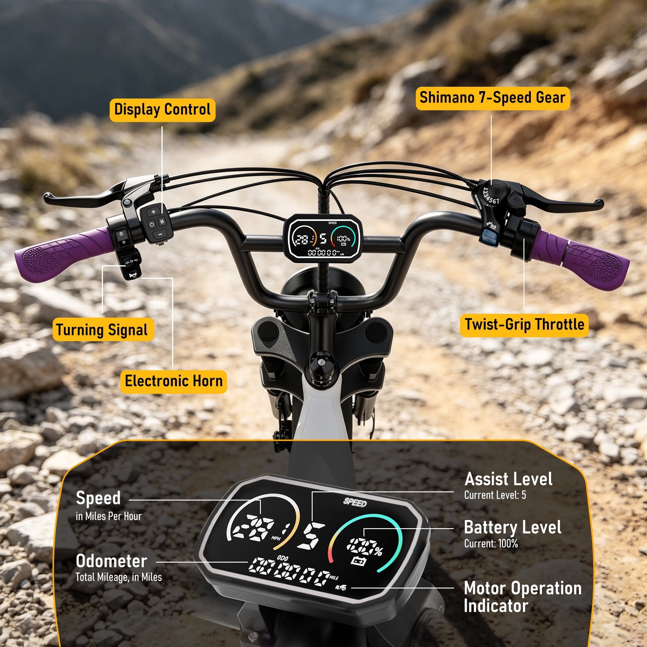 AMYET G60 Electric Bike for Adults, 1000W Peak 1500W, 48V 20Ah, 20x4 Fat Tire E Mountain Bike, UL2849