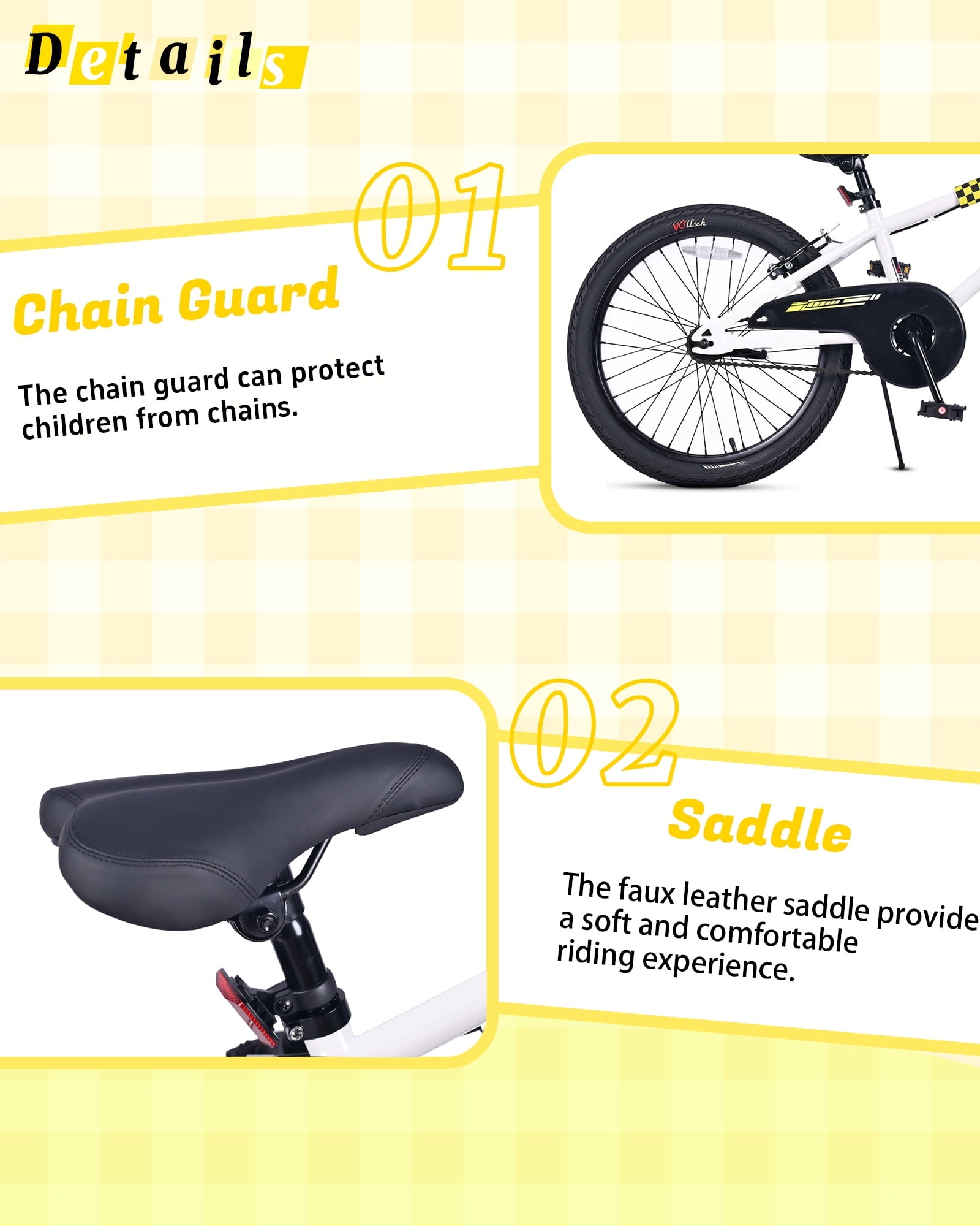 Vollsch BMX Style Kids Bike for 2-8 Years Old Boys Girls 16 Inches Toddlers Bicycle with Coaster Brake Training Wheels, Black