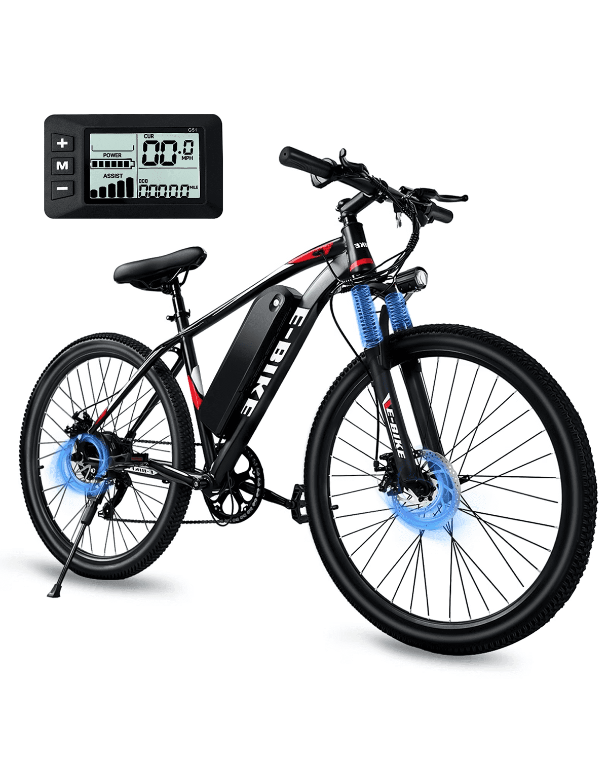 BroPath Electric Bike for Adults, 14 Folding Ebike, Electric Bicycle with 576WH Battery, 21MPH,20+ Miles(MAX),450W High Motor,Multi-Shock Absorption,Commuting Mini E Bikes,UL2849,Ebike for Teens
