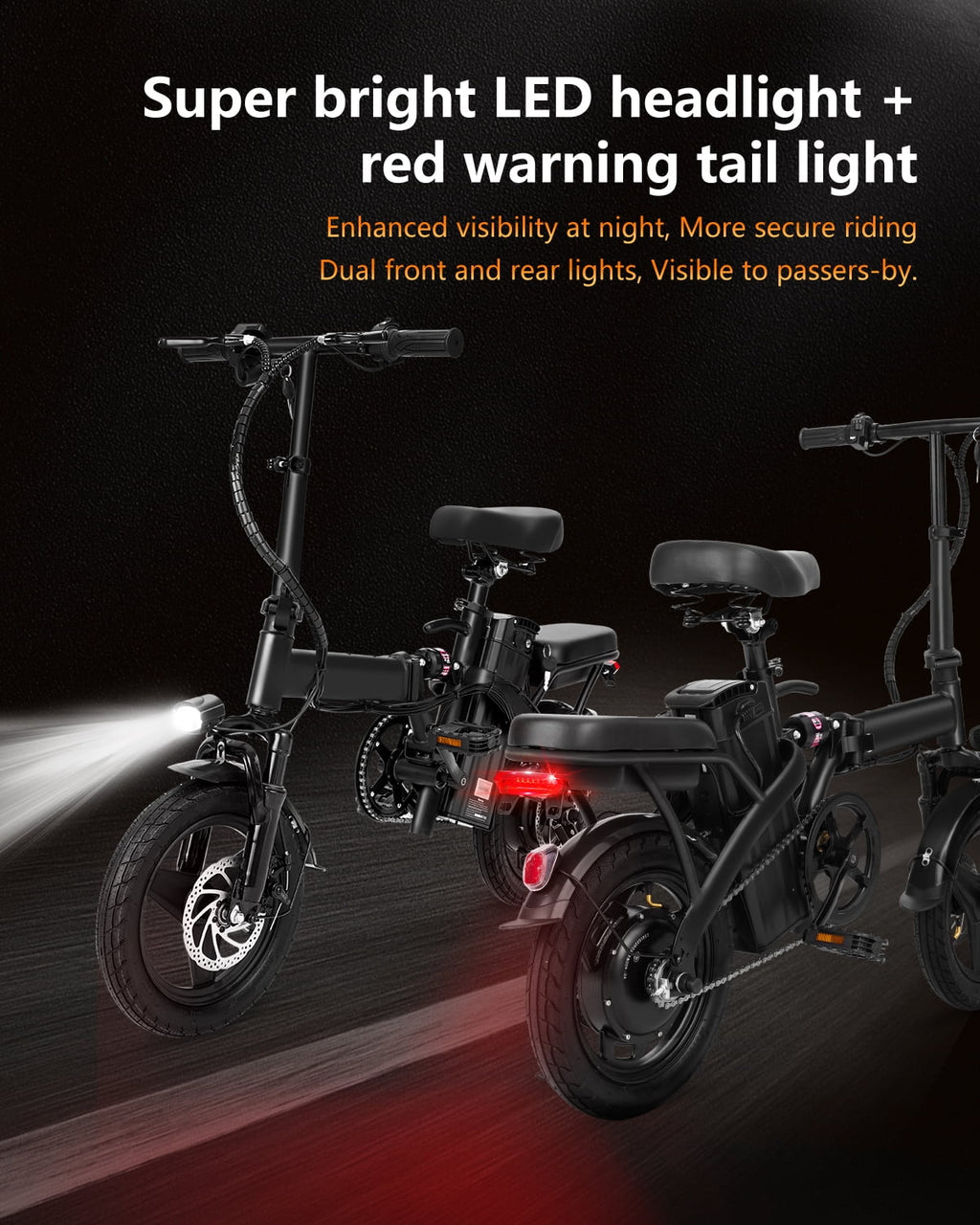 XKJ Electric Bike for Adults,500W Brushless Motor Ebike with 576Wh Removable Battery,Multi-Shock Absorption,Commuter Electric Bicycle, UL2849