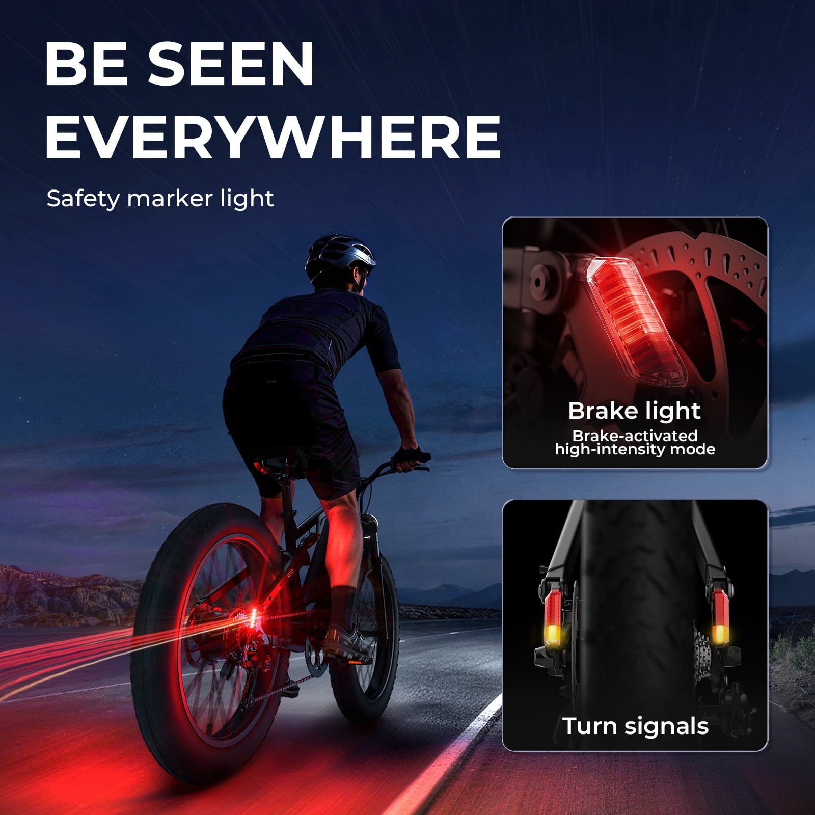 Skeri Electric Scooter Bike for Adults, 26x4 Fat Tire Full Suspension E-Mountain Bicycle,750W (Peak 1200) Motor 48V 20Ah 7-Speed Ebike UL2849