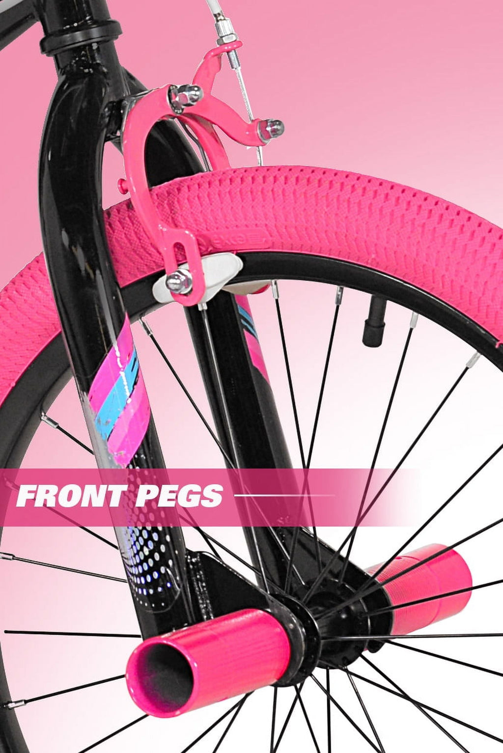 Kent Bicycles Sparkles Girls' 18 Kids Bicycle, Black and Pink