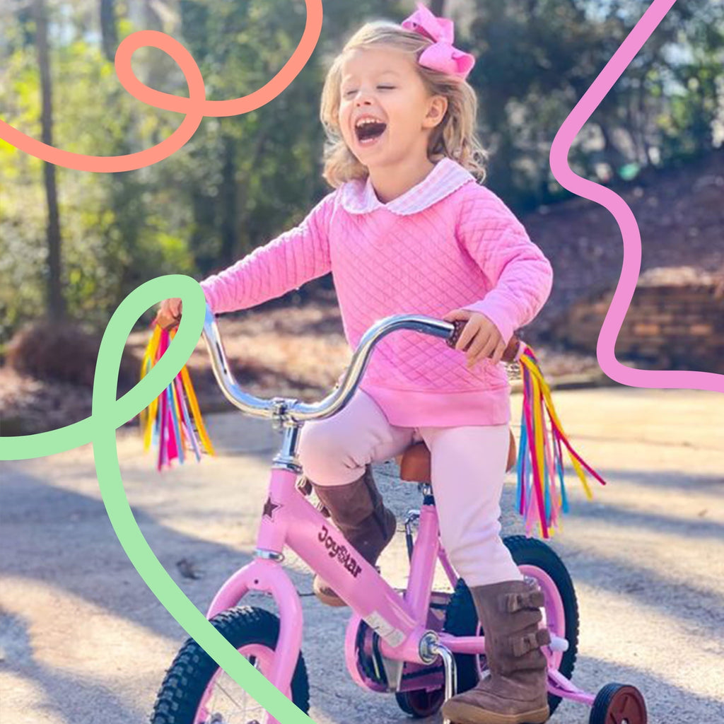 JOYSTAR Vintage Kids Bike with Basket & Training Wheels,12 14 16 20 24 Inch Kids Bike for 2-14 Years Old Girls & Boys, Green
