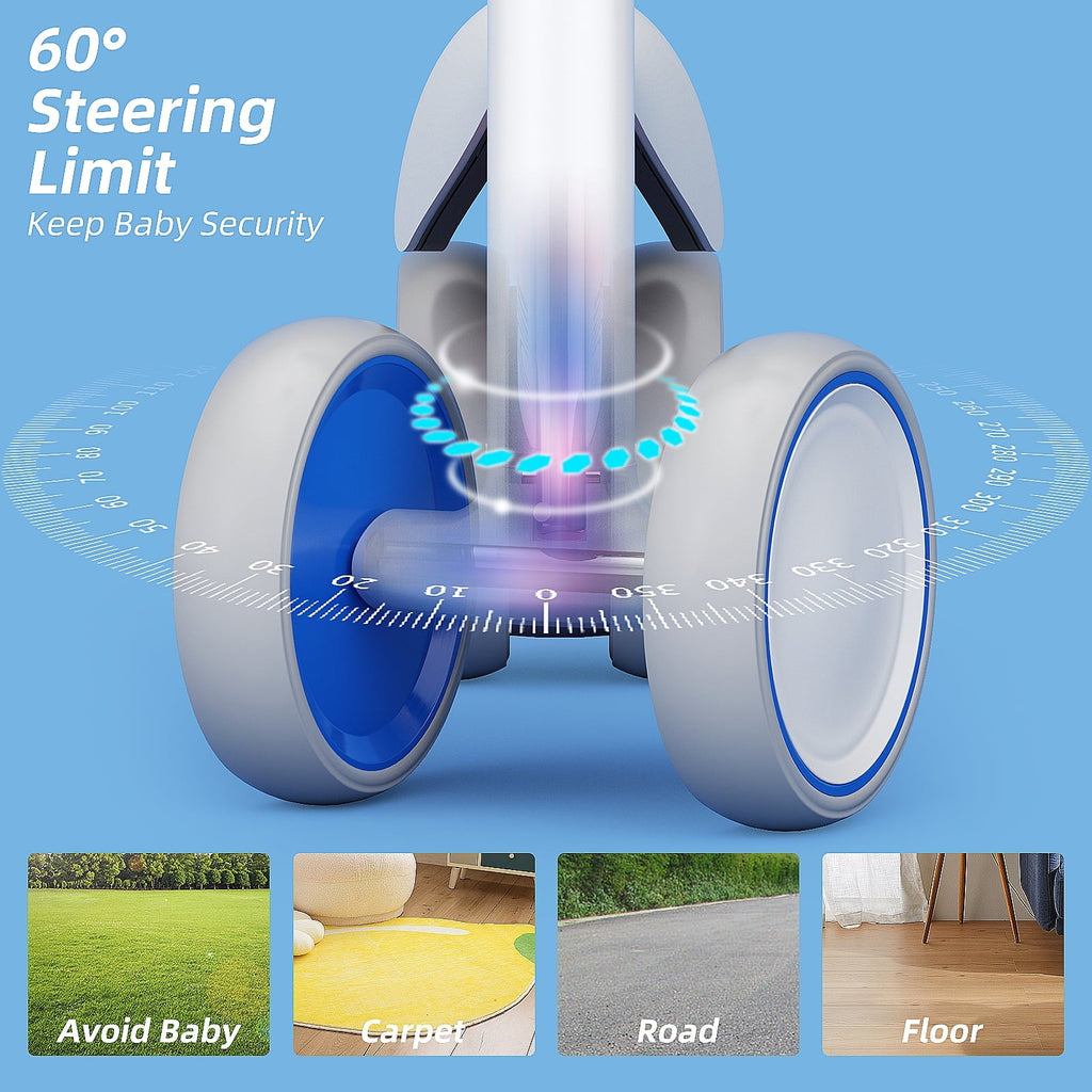 GLAF Baby Balance Bike for 12-36 Months , Toddler balance bike with 4 Wheels , Indoor & Outdoor Bike Riding Toy, First B-day Gift