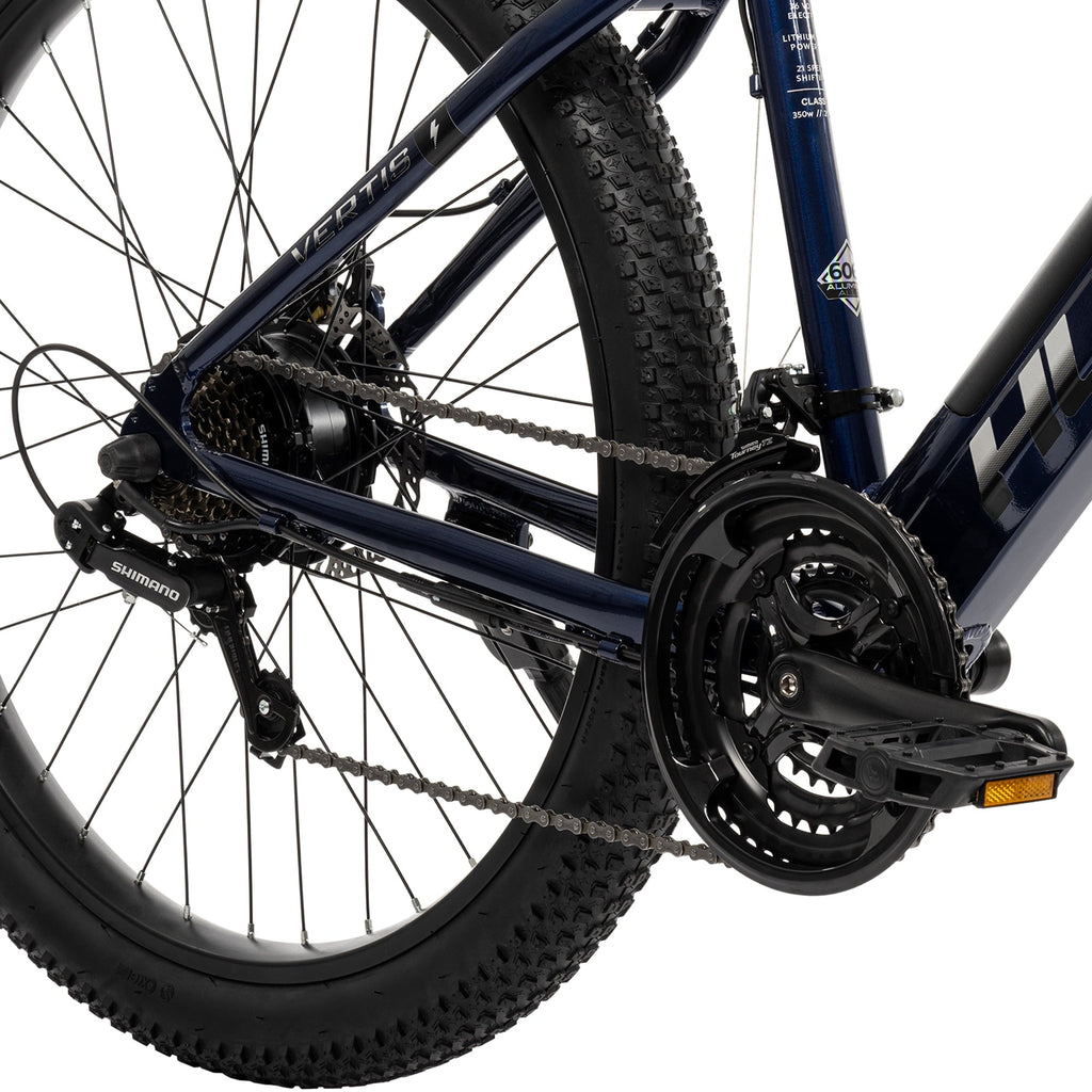 Huffy 27.5 Vertis 36V Electric Mountain Bike, Fits Riders 60+, Gray, Adult, Unisex