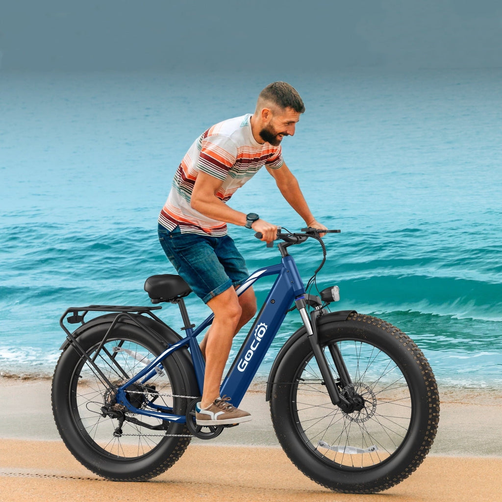 Gocio UL2849 Certified 26x4.0 Fat Tire Electric Bike for Adults, 1500W Peak Motor, 48V 15Ah Battery, 25MPH Max Speed, Off-Road Mountain E-bike