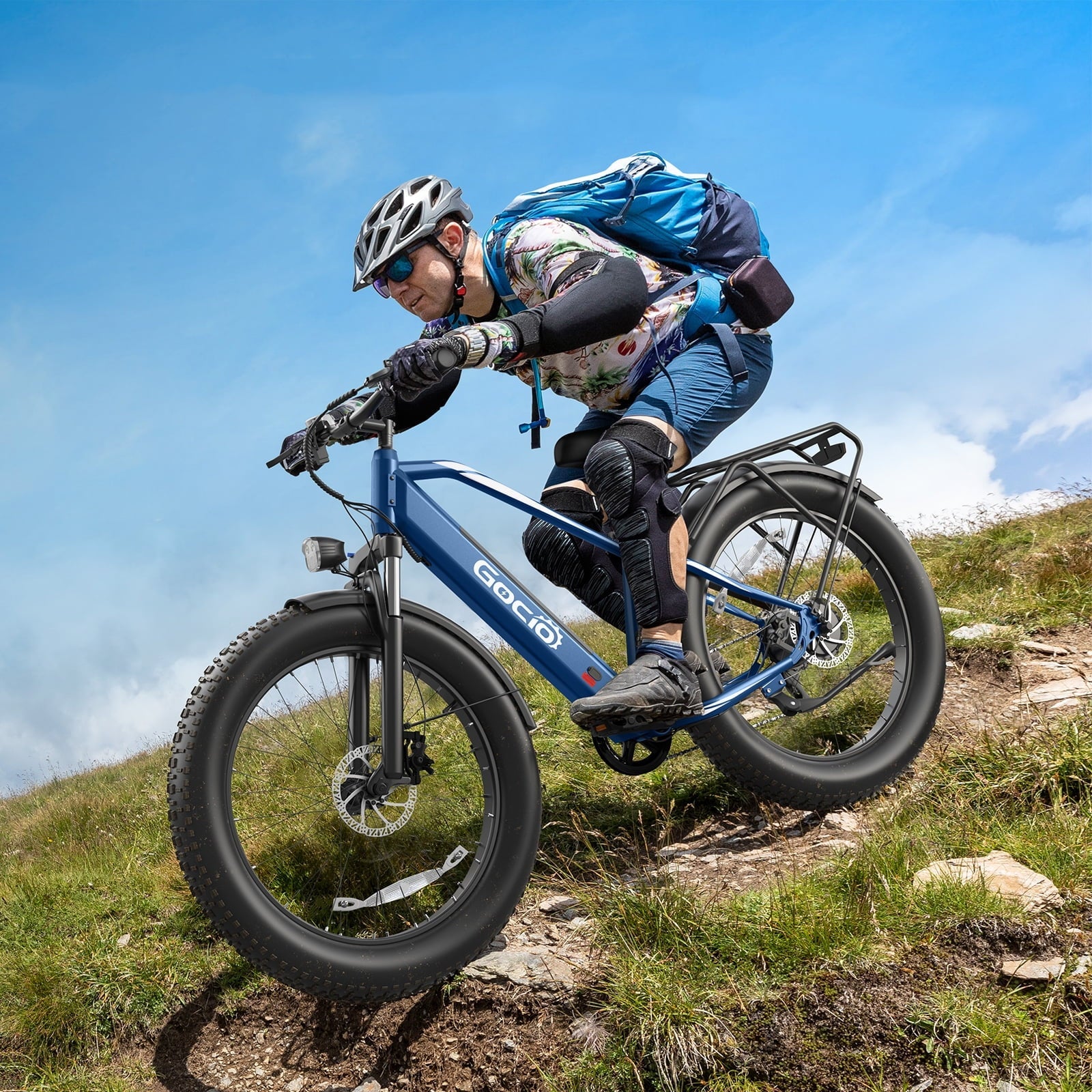 Gocio UL2849 Certified 26x4.0 Fat Tire Electric Bike for Adults, 1500W Peak Motor, 48V 15Ah Battery, 25MPH Max Speed, Off-Road Mountain E-bike