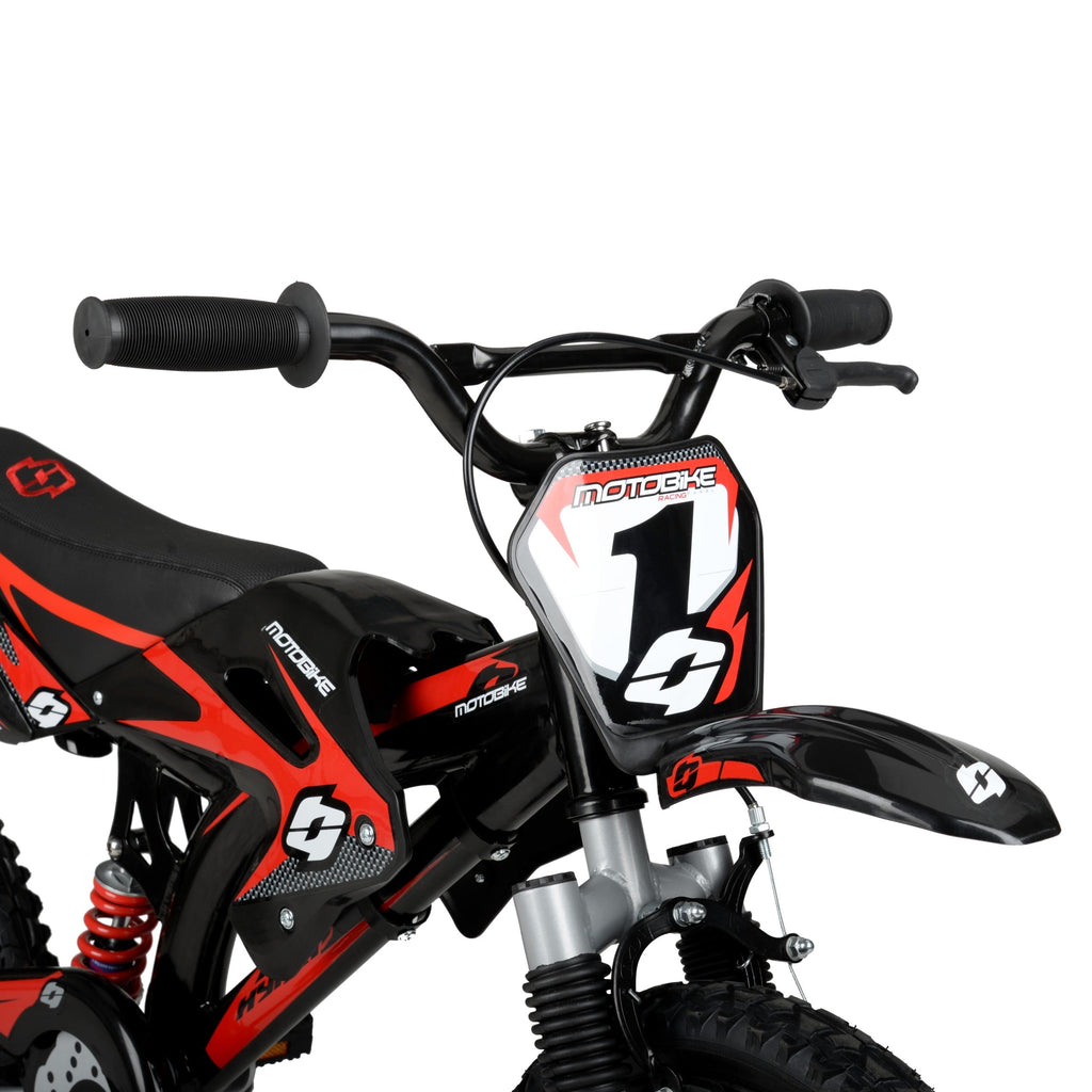 Hyper Bicycles 16 Moto Bike, Children Ages 5-7, Black/Red