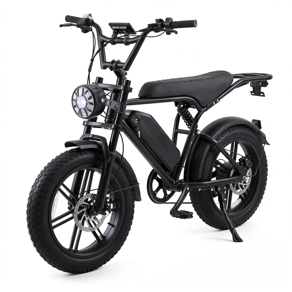 QEASET 20 Electric Bike for Adults 500W 48V 15Ah Commuter E-Bike 28mph Hydraulic Disc Brakes 7-Speed Fat Tire Electric Bicycle with Rear Rack