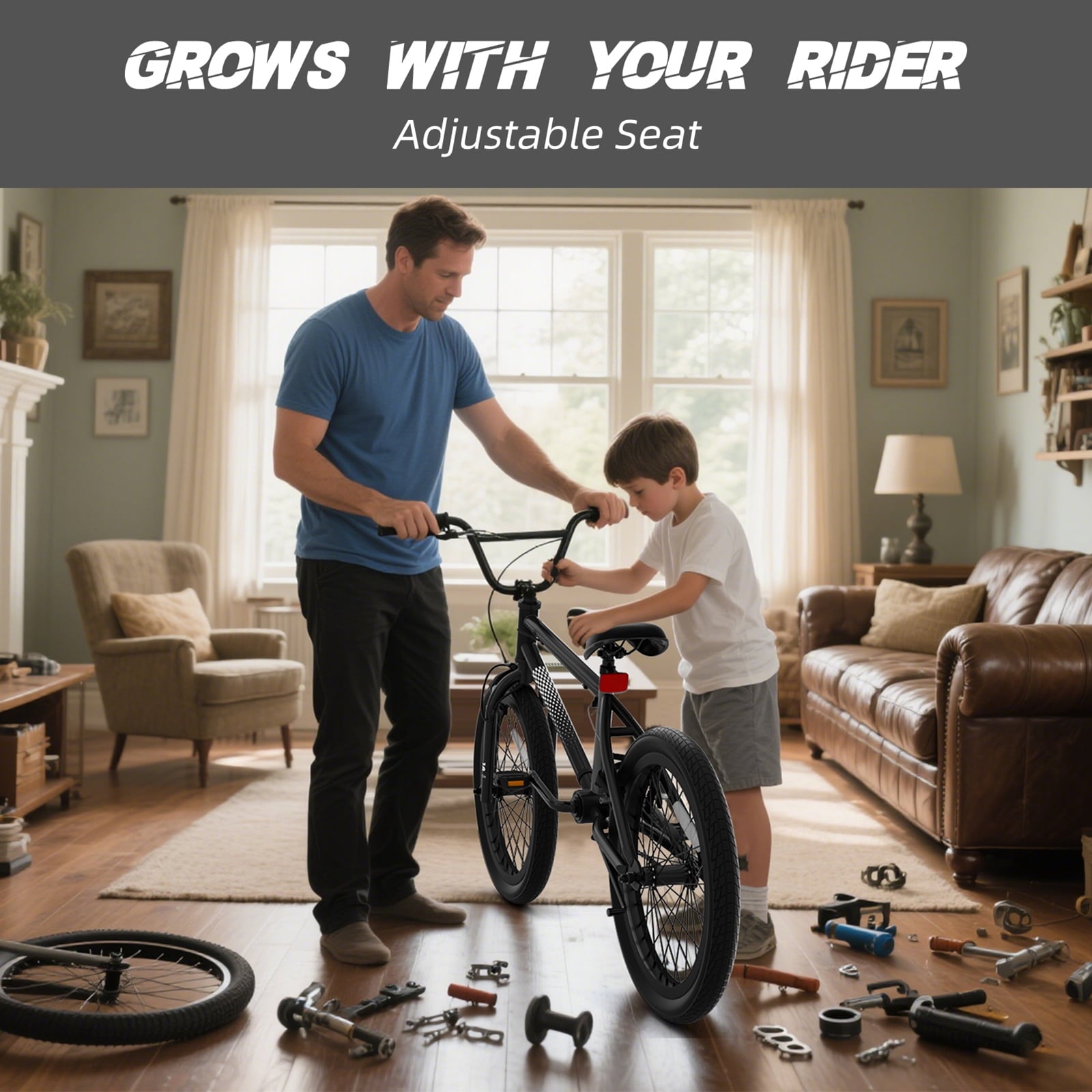 KORIMEFA Freestyle Kids BMX Bikes 18 20 Inch Kids Bicycles for Years Old Boys Girls Teen with Adjustable Seat and Handbrake, for Kids 8-12 Beginner-Level to Advanced Rider
