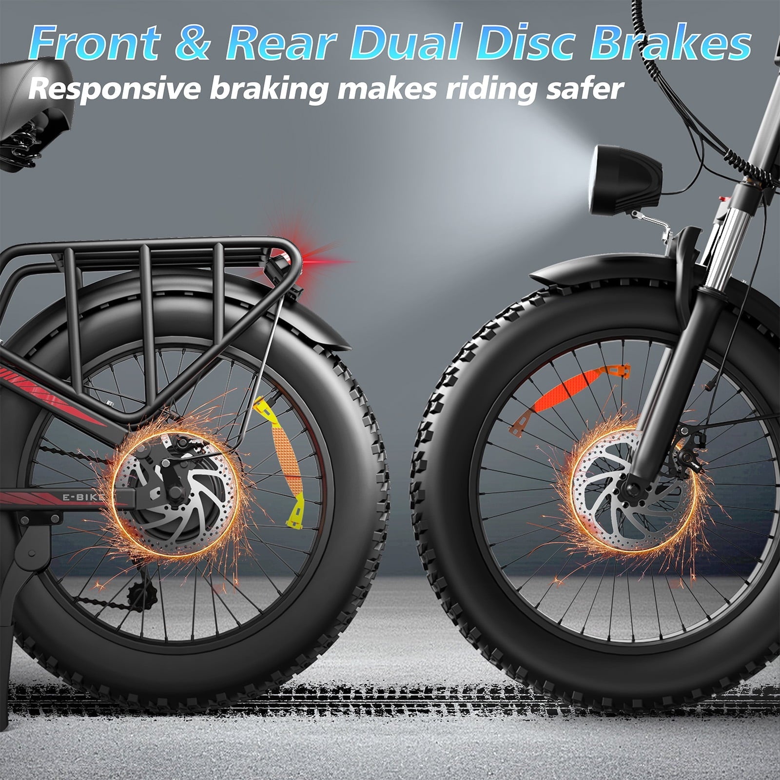 GugoIs 1500W Peak Electric Bike, 20 x 4.0 Fat Tire Electric Mountain Bike, 48V 20Ah Battery Folding Ebike with Rear Rack, 7 Speed E-Bicycle, Lockable Suspension Fork, off-road UL2849