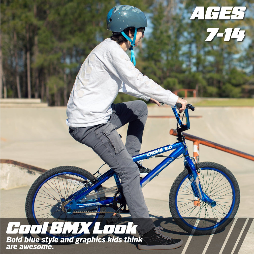 Dynacraft Krome Boys 20 BMX Bike, Ages 7-14, Blue