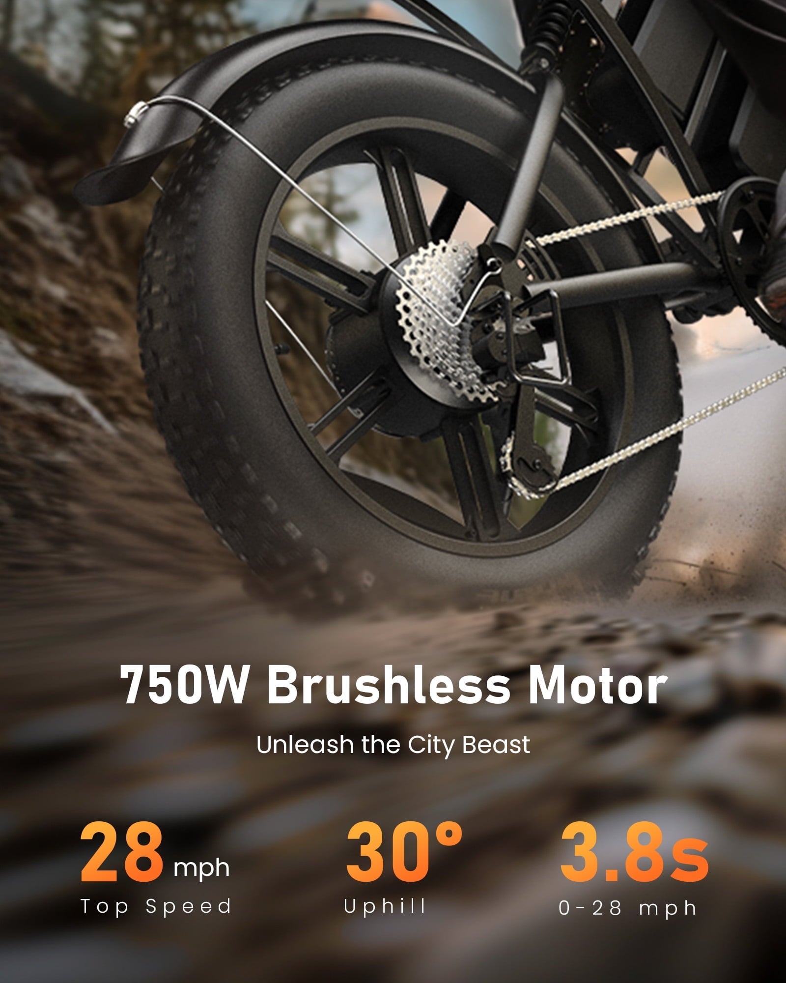 Electric Bike for Adults,28MPH,1500W Peak Motor,100+ Miles Range,Dual Battery,7-Speed,20 Fat Tire E-Bike,Moped Style Electric Bicycles,Black