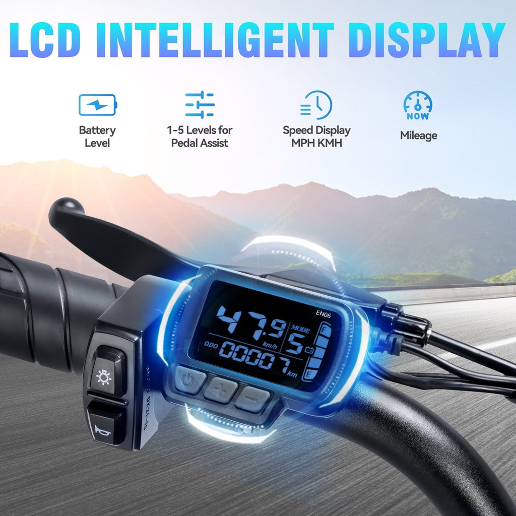 Electric Bike for Adults,1500W 35MPH,48V 20AH 30-80 Miles,20'' Fat Tire Mountain Bike with Rear Rack UL2849