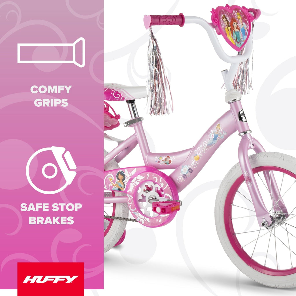 Huffy 16 Disney Princess Kids' Bike, Fits Riders 3'5 - 4'0, Pink, Child, Girl's