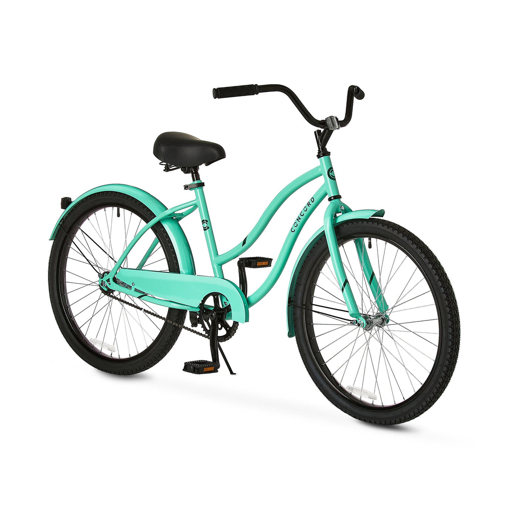 Concord 24 Pacifica Cruiser Bicycle, Fits Riders 4'6 - 5'6, Teen, Unisex, Sea Green