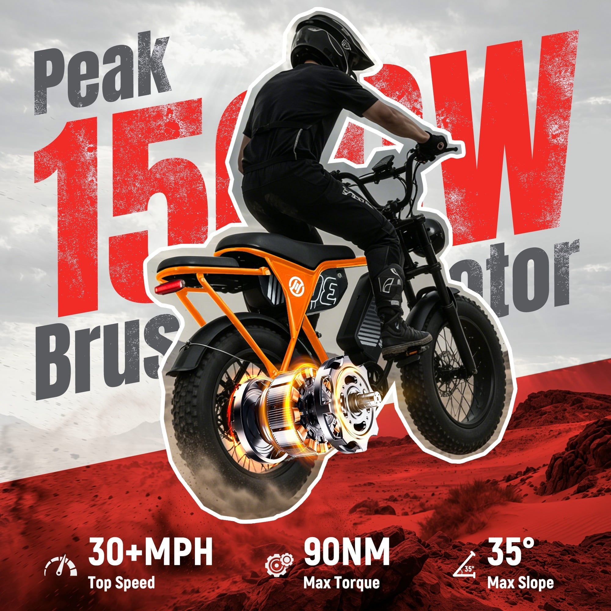 ESKUTE V300D Ebike for Adults, Up to 30MPH Electric Bicycle, Peak 1500W Motor, 48V 41.6AH Removable Battery, 20 x 4.0 Fat Tire E-Bike, Full Suspension, 7-Speed for All Terrain Purple, UL2849