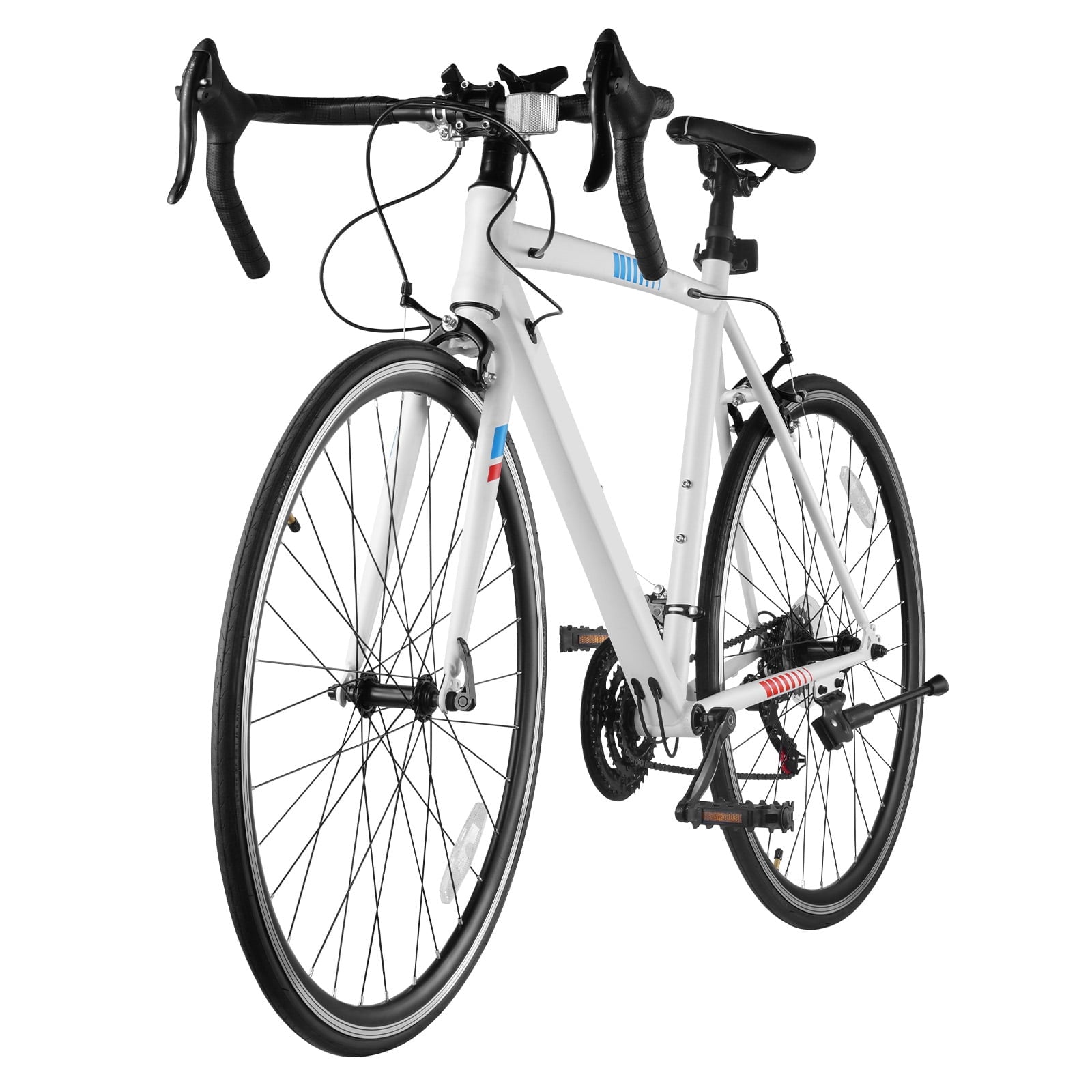 KFFKFF Road Bike with 700C Wheels, 21-Speed Drivetrain, Carbon Steel Frame, Drop Bar, and Caliper Brake for Urban Commuting and Sport Cycling