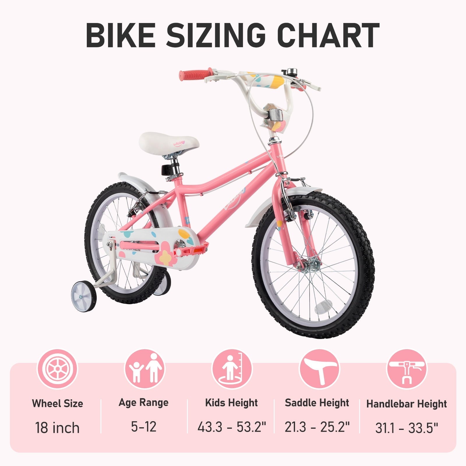 Ktaxon Kids Bike for Ages 2-5 Years Old, 12 Inches Kid's Bikes with Training Wheels, Children Bicycle for Boys Girls, Easy to Assemble, Learning to Ride, Blue