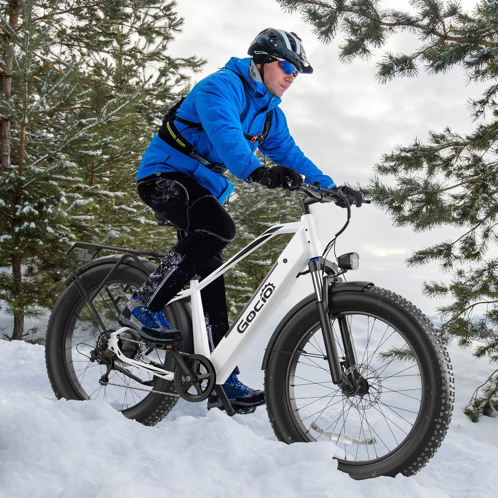 Gocio UL2849 Certified 26x4.0 Fat Tire Electric Bike for Adults, 1500W Peak Motor, 48V 15Ah Battery, 25MPH Max Speed, Off-Road Mountain E-bike
