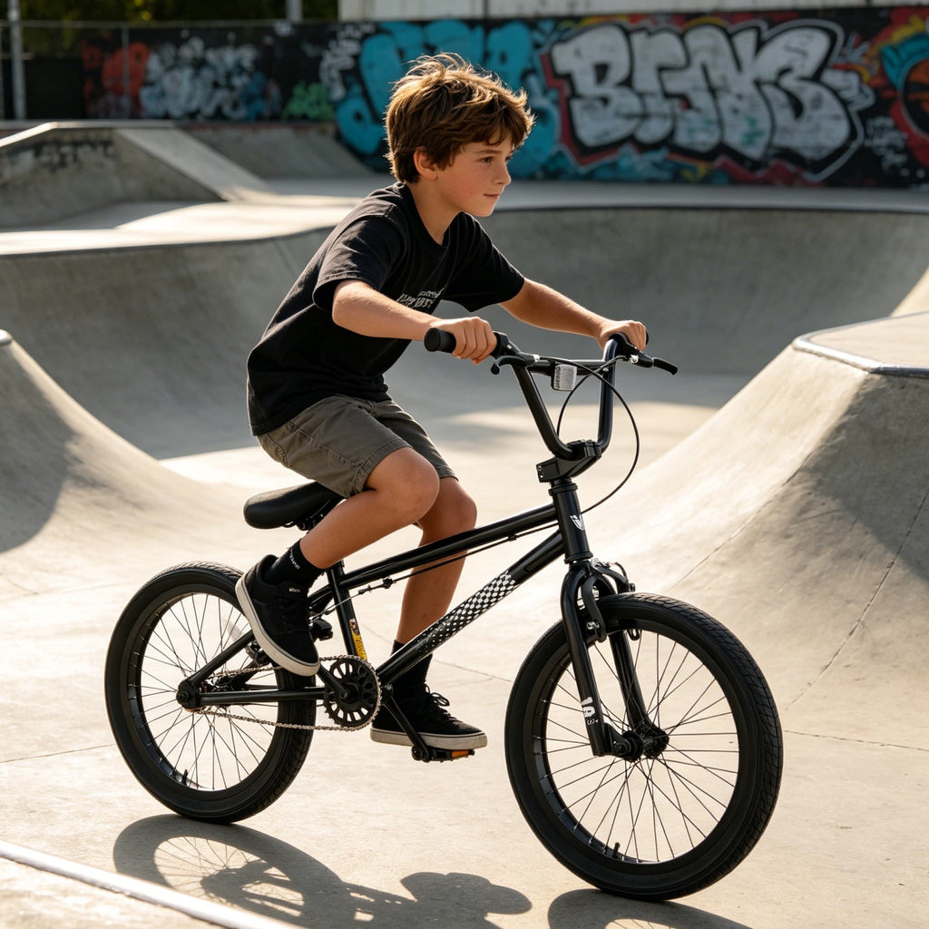 KORIMEFA Freestyle Kids BMX Bikes 18 20 Inch Kids Bicycles for Years Old Boys Girls Teen with Adjustable Seat and Handbrake, for Kids 8-12 Beginner-Level to Advanced Rider