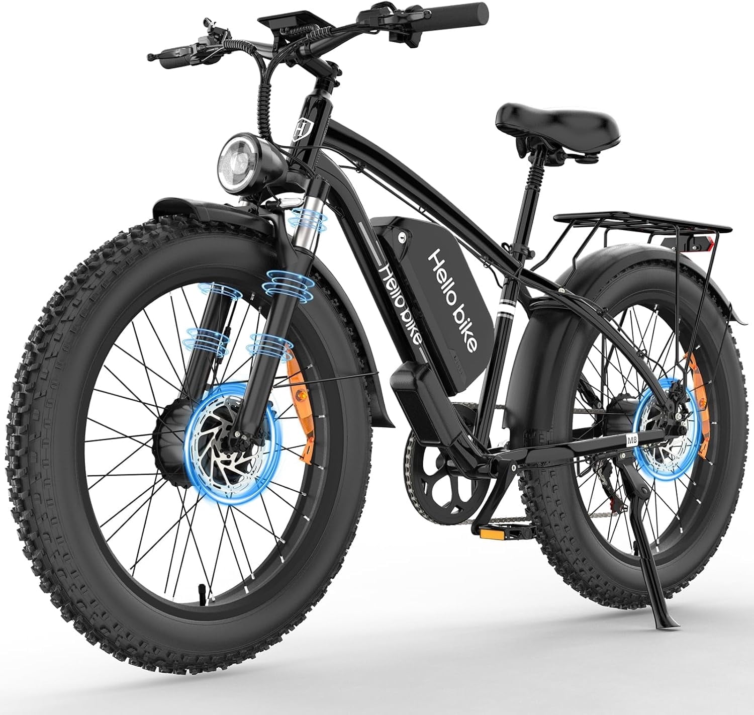 5000W Electric Bike for Adults, 52V 25Ah Max 45 mph 100 Miles, 26 Fat Tires City Commuting Ebike 7 Speed for Off-Road Mountain Riding UL 2849