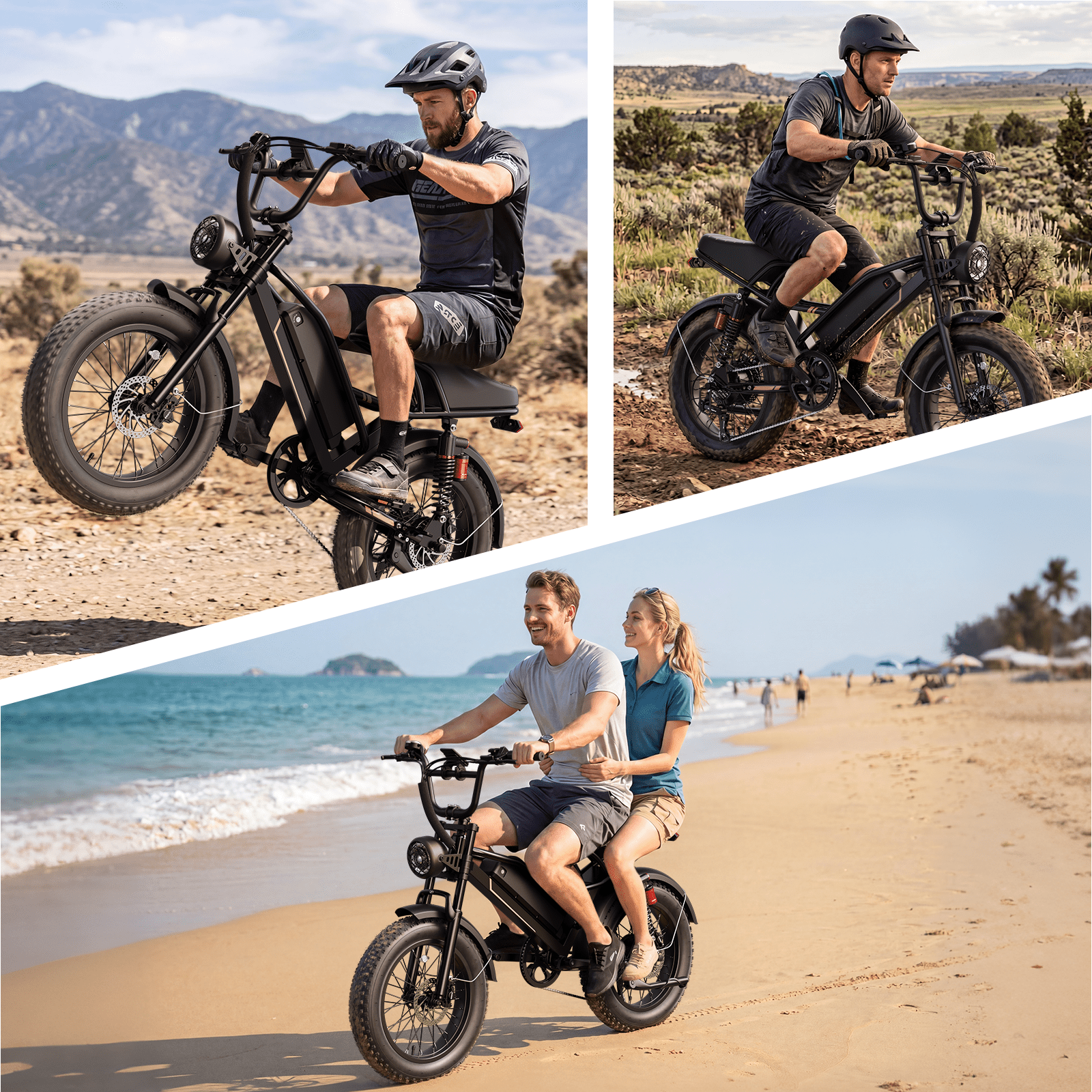 YareYi Electric Bike for Adults Teens, 2000W Peak E-Mountain Bicycle, 28MPH Fat Tire Ebike, 48V 600Wh Removable Battery Dual Suspension UL2849, 16 inch