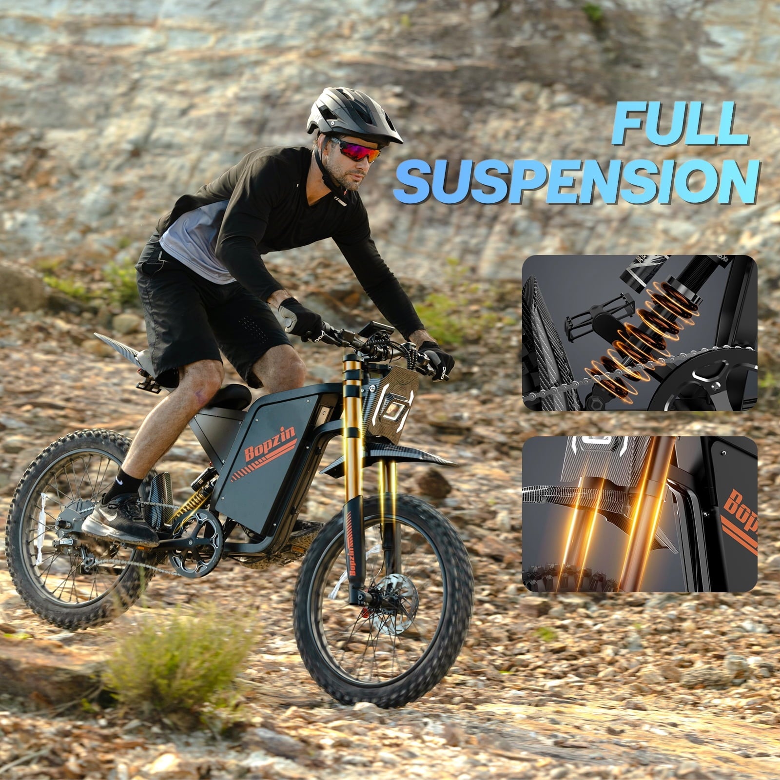 Electric Bike for Adults,1500W 35MPH,48V 20AH 30-80 Miles,20'' Fat Tire Mountain Bike with Rear Rack UL2849