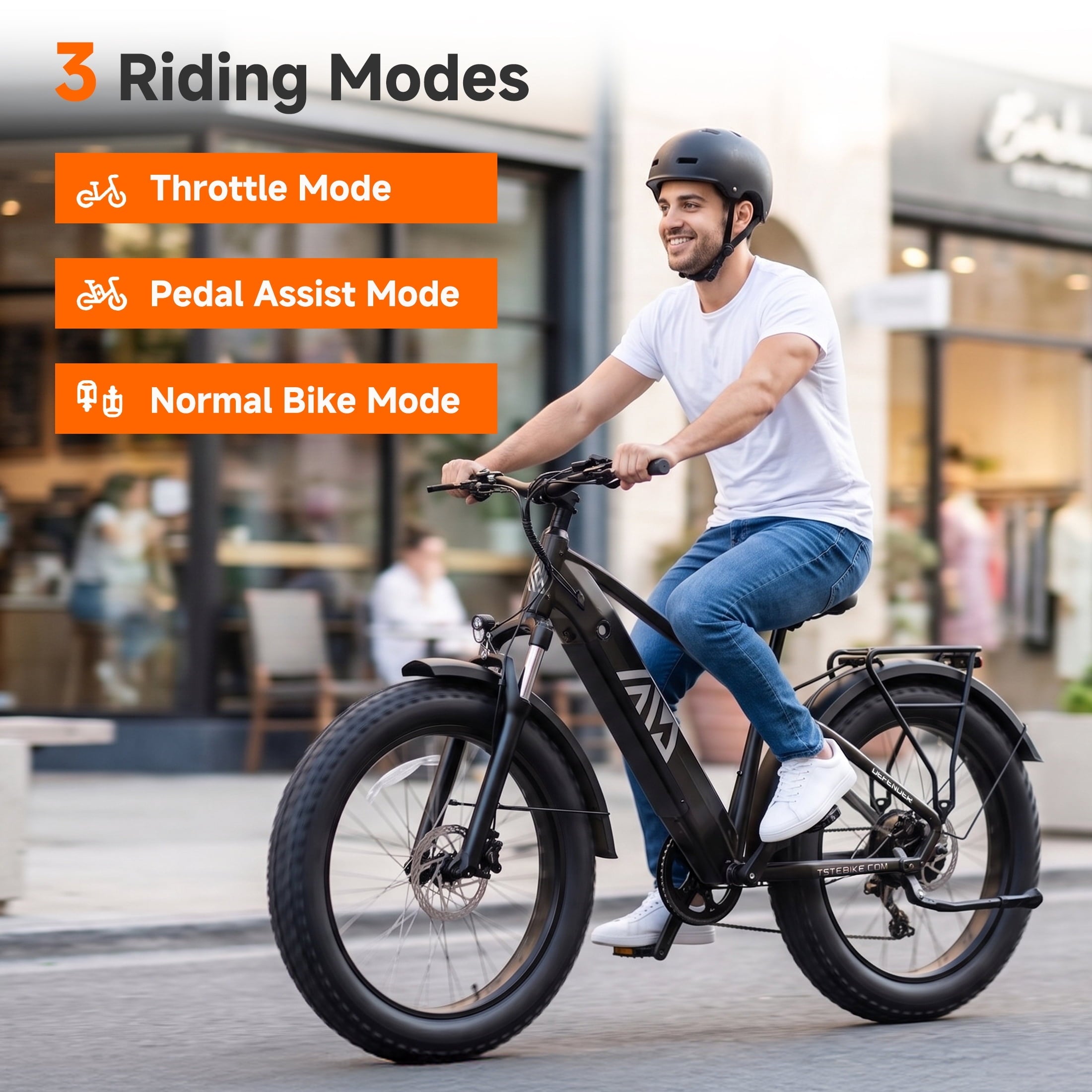 TST Dreamer Electric Bike for Women, Peak 750W E-Mountain Bike, 26 Fat Tire Electric Bike, 48V/15Ah Battery UL2849, 60Miles Long Range, 7-Speed Gear