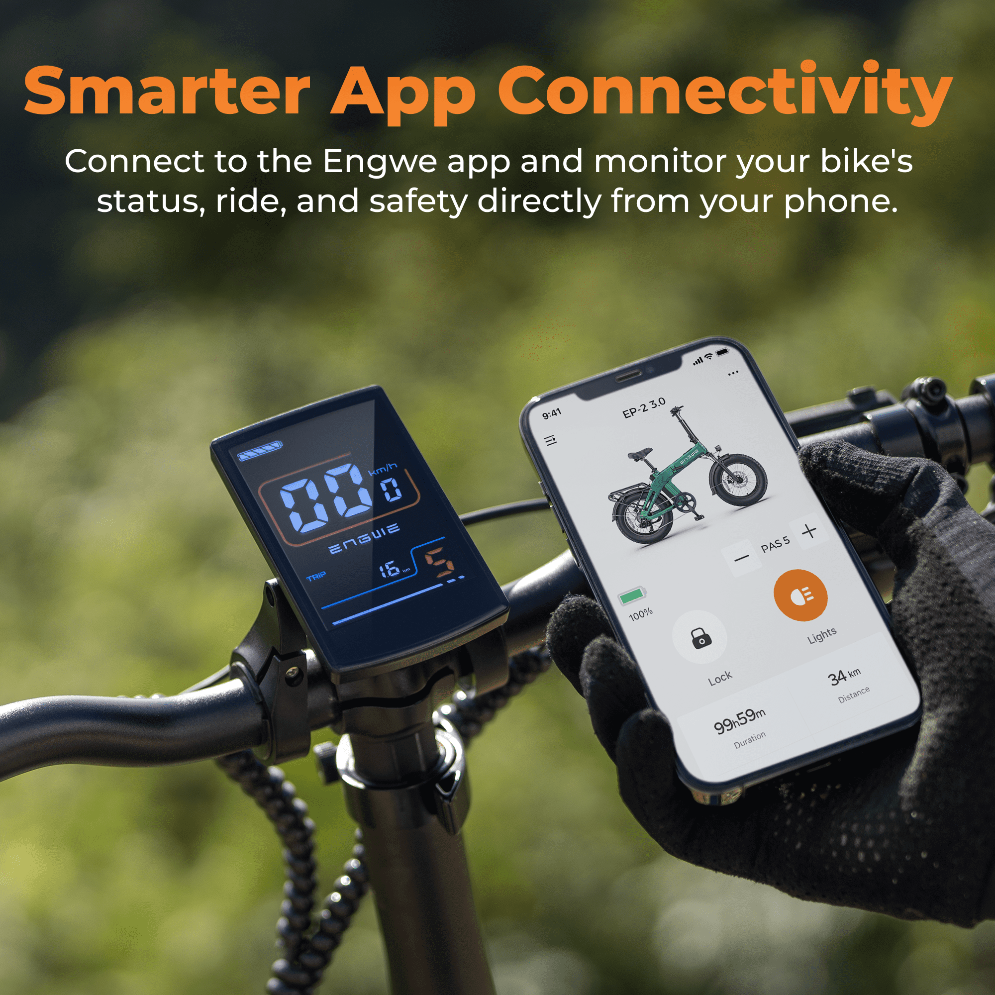 ENGWE EP-2 3.0 Electric Bike for Adult,Folding Electric Bike with App & IoT Anti-Theft 750W E-Mountain Bike 48V 15AH with 7-speed,Up to 65 Miles Range &28 Mph ,UL2849