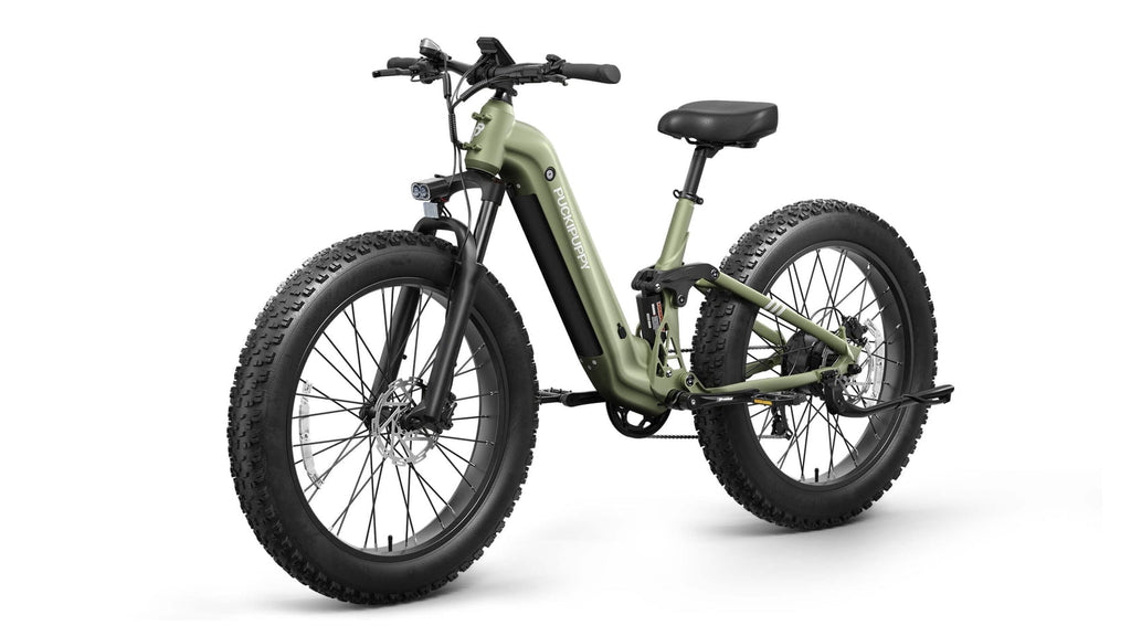 PUCKIPUPPY Electric Bikes for Adults 26 Step-Thru Ebikes 960W Peak Motor 80Miles Range 28mph Max Speed 48V 20AH Battery Full Suspension Fat Tire Mountain E Bike 7 Speed, Comply with UL2849 By SGS