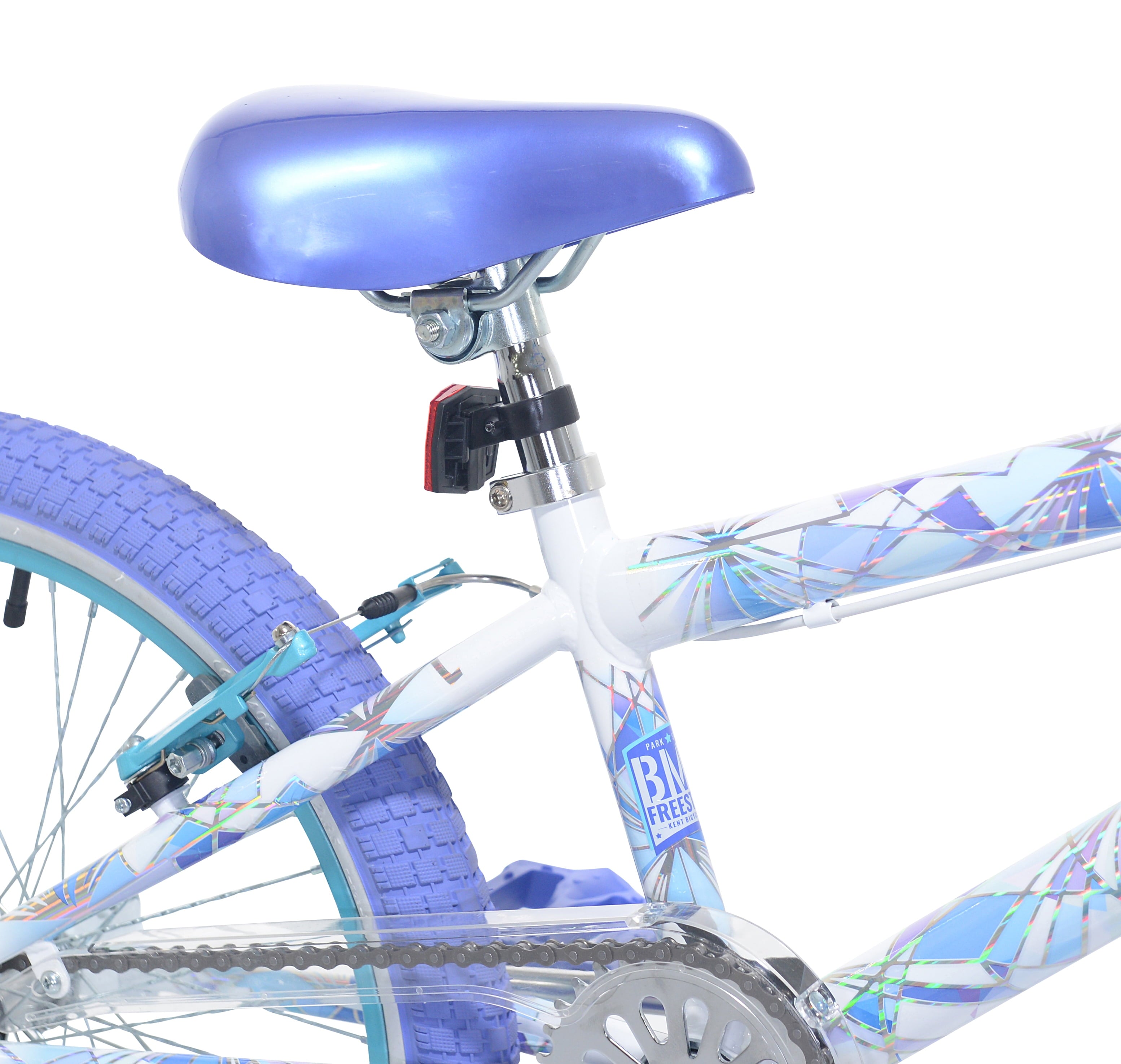 20 Kent Shimmer BMX Bicycle, Fits Riders 4'2-5', White/Purple, Child, Unisex