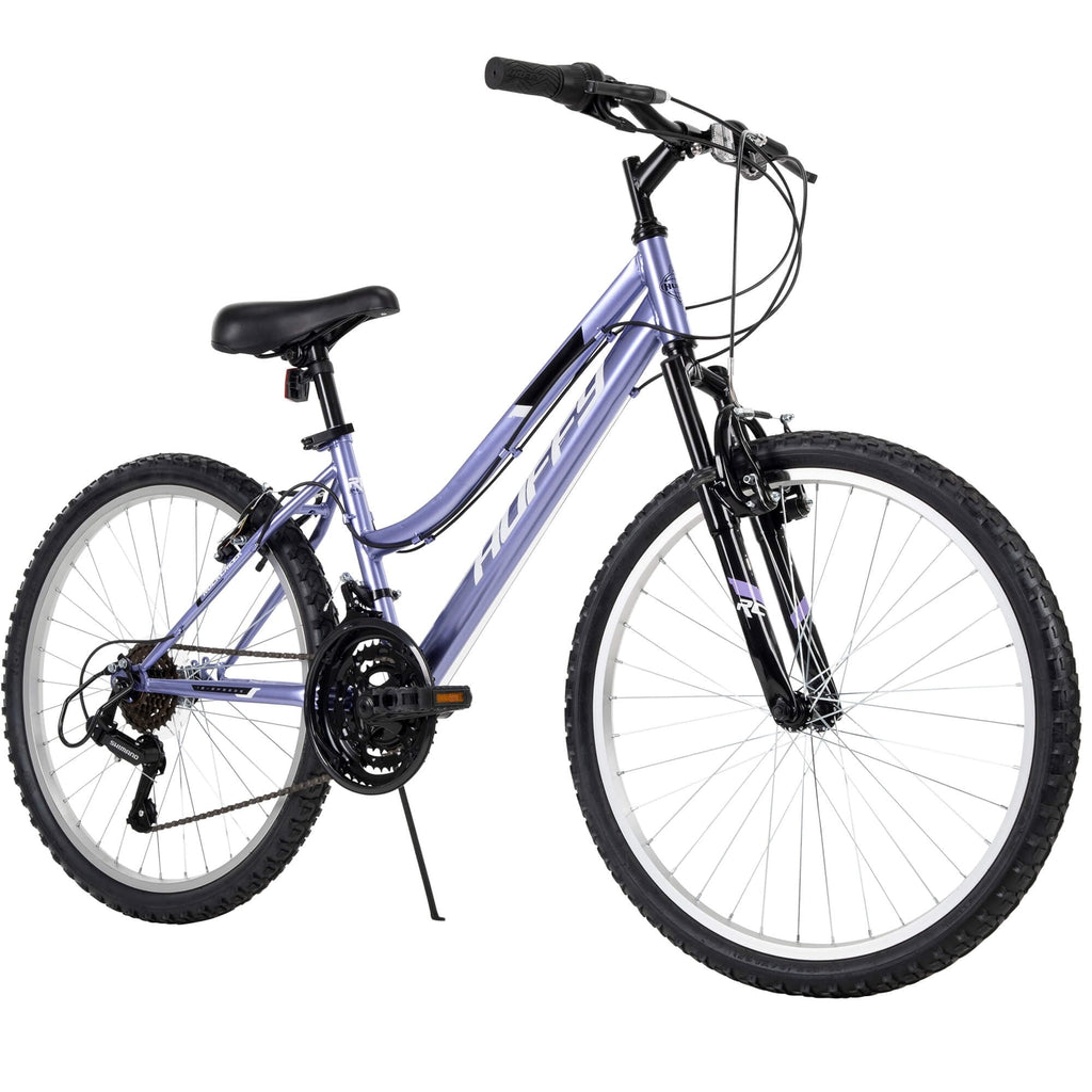 Huffy 24 Rock Creek Mountain Bike, Fits Riders 58” - 70”, Purple, Adult, Women's