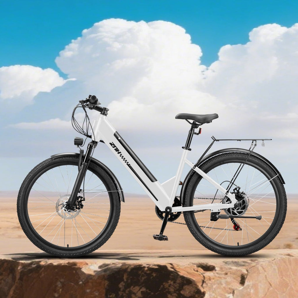 ZNH 26Low Step Commuter Electric Bike for Adults|750W Powerful Motor Adult Electric Bicycles Max 20mph|48V 13Ah Removable Battery Women City Ebike|UL2849|Black