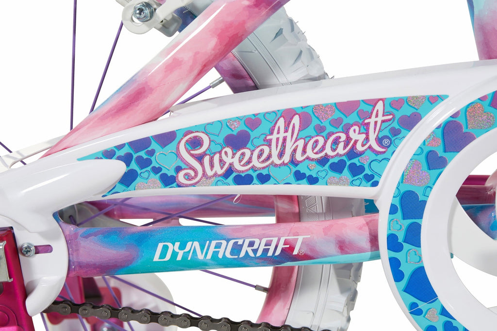 Dynacraft Sweetheart Girls 18 Bike, For Kids Ages 6-9, Pink and Blue
